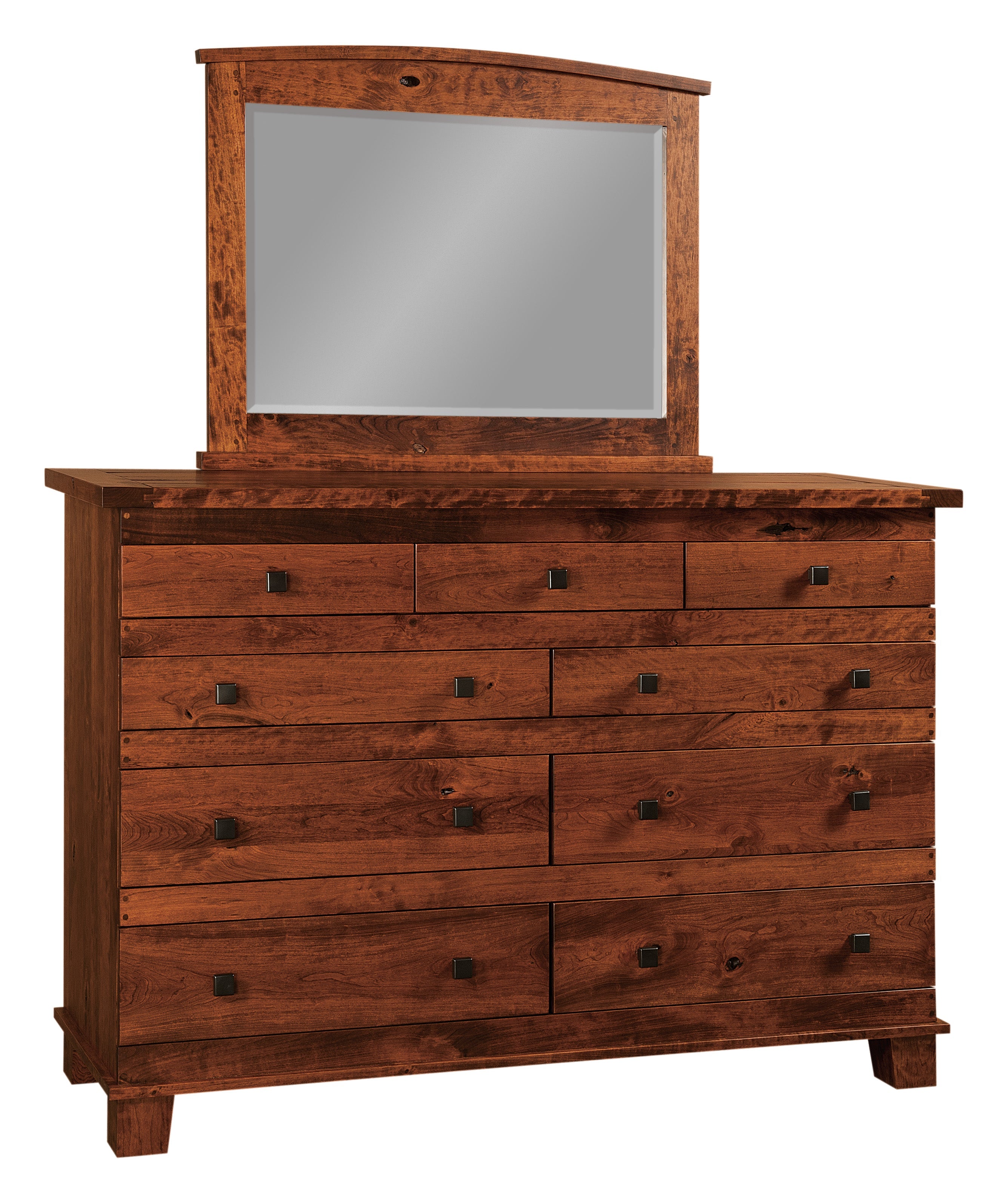 Amish Larado Nine Drawer Dresser