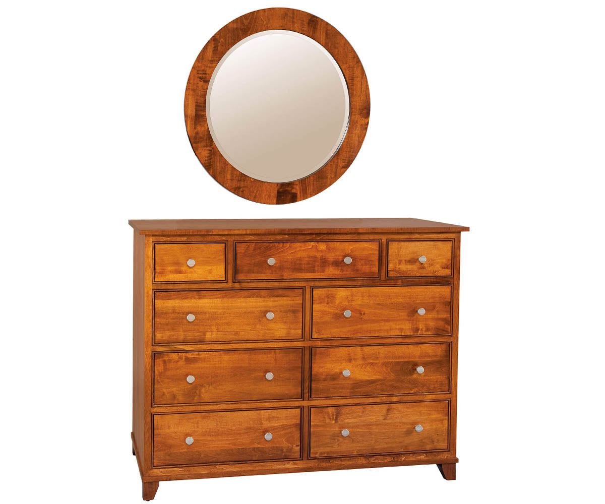 Amish Hyland Park Nine Drawer Dresser