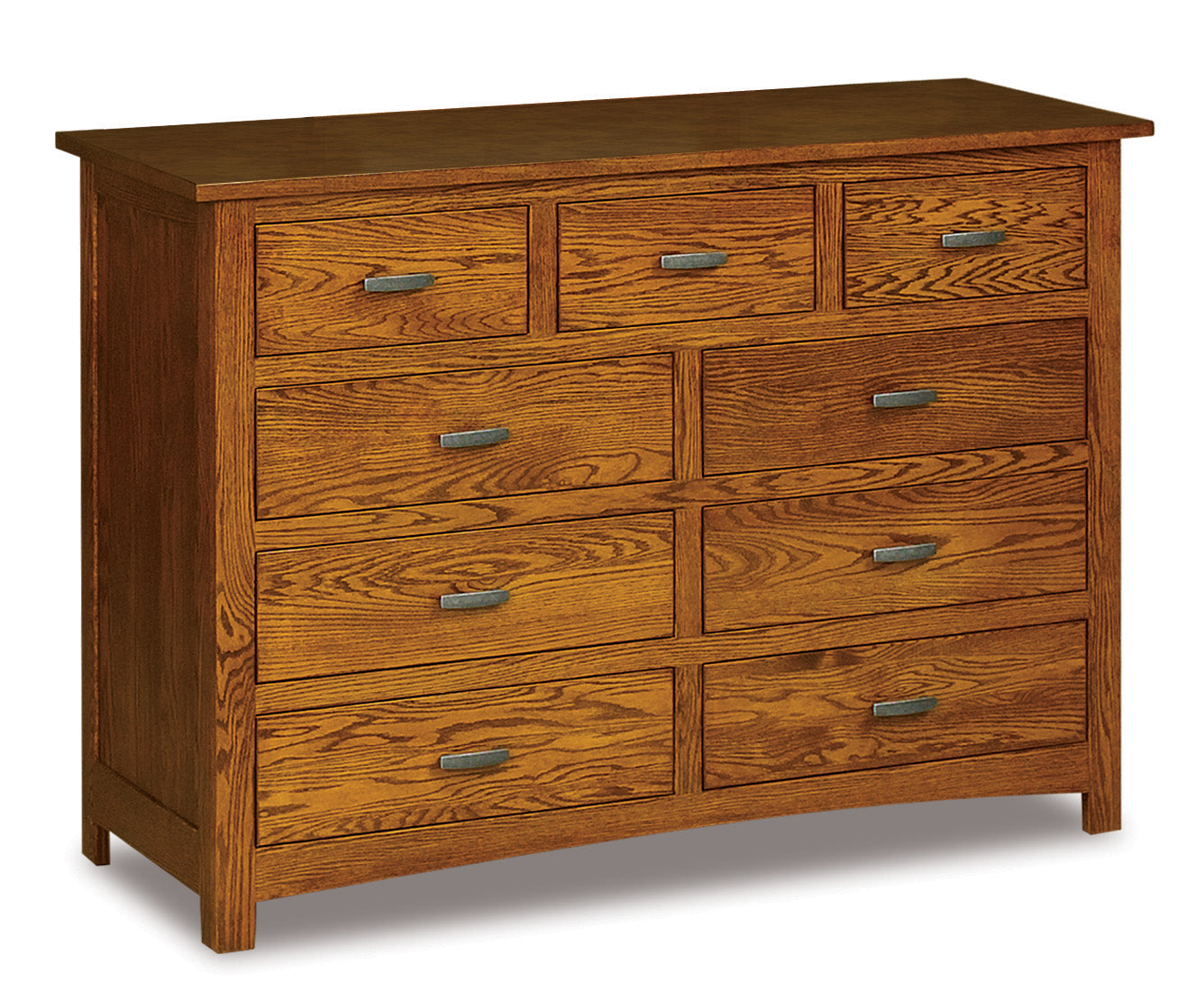 Amish Flush Mission Nine Drawer Dresser