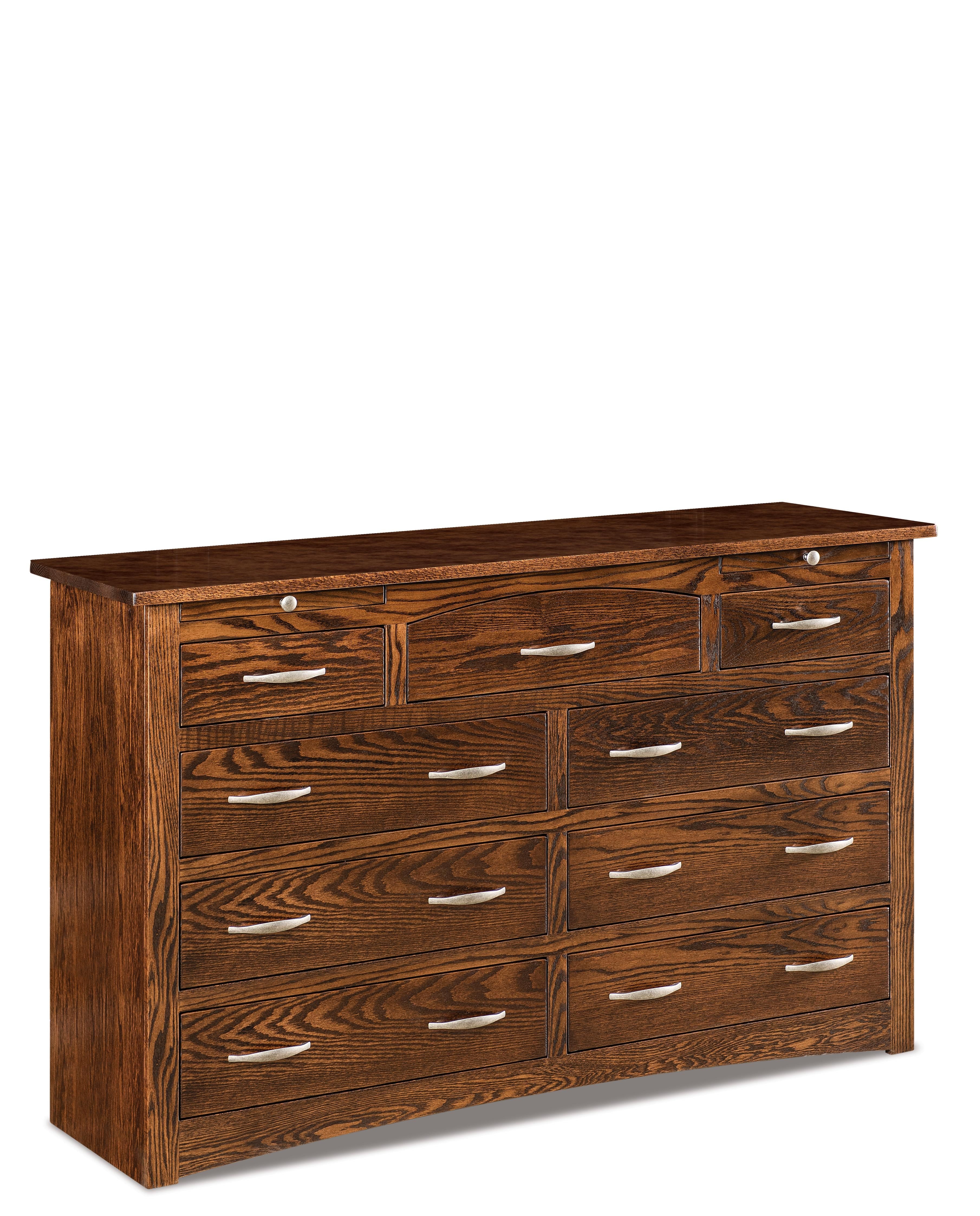 american made amish denver nine drawer dresser with two jewelry drawers