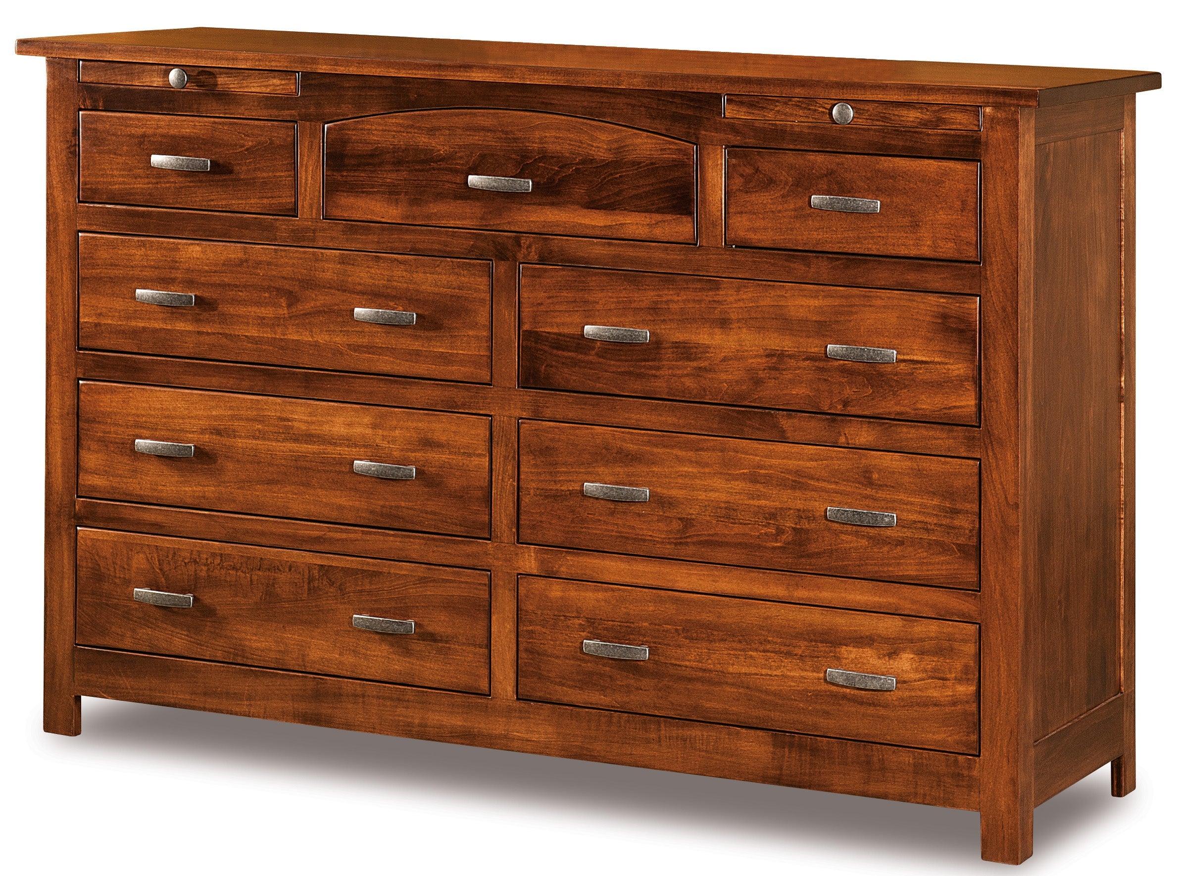 Amish Flush Mission Nine Drawer Dresser