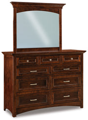 american made amish lincoln nine drawer dresser with mirror