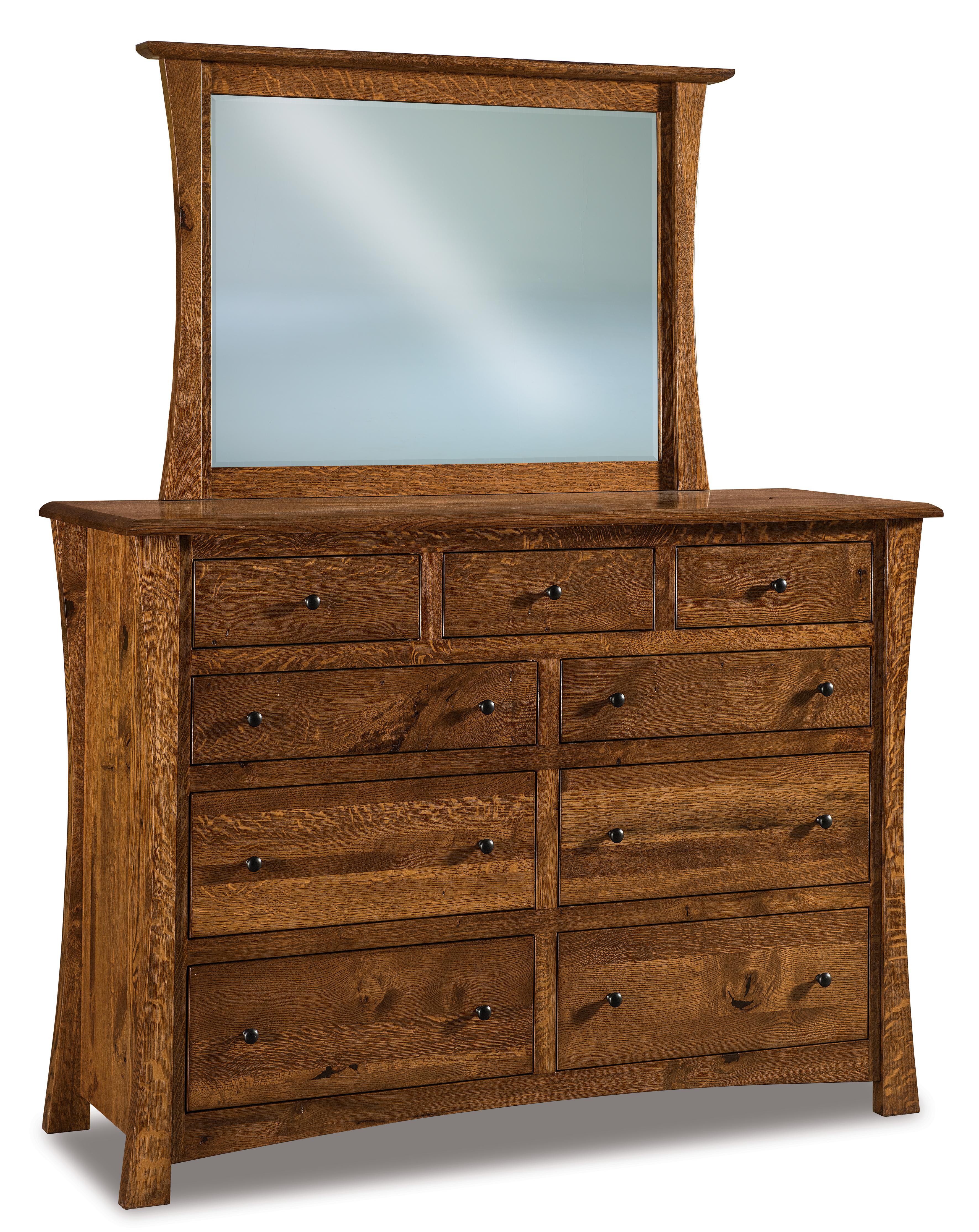 american made amish matison nine drawer dresser with mirror