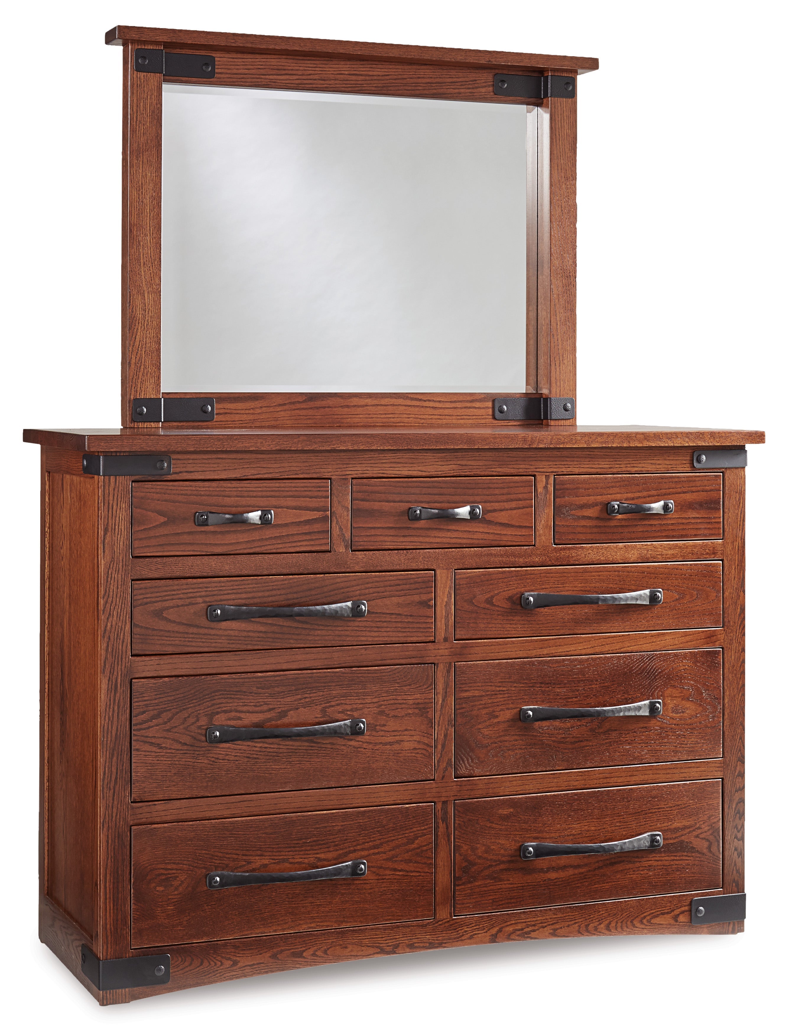 Amish Orewood Nine Drawer Dresser