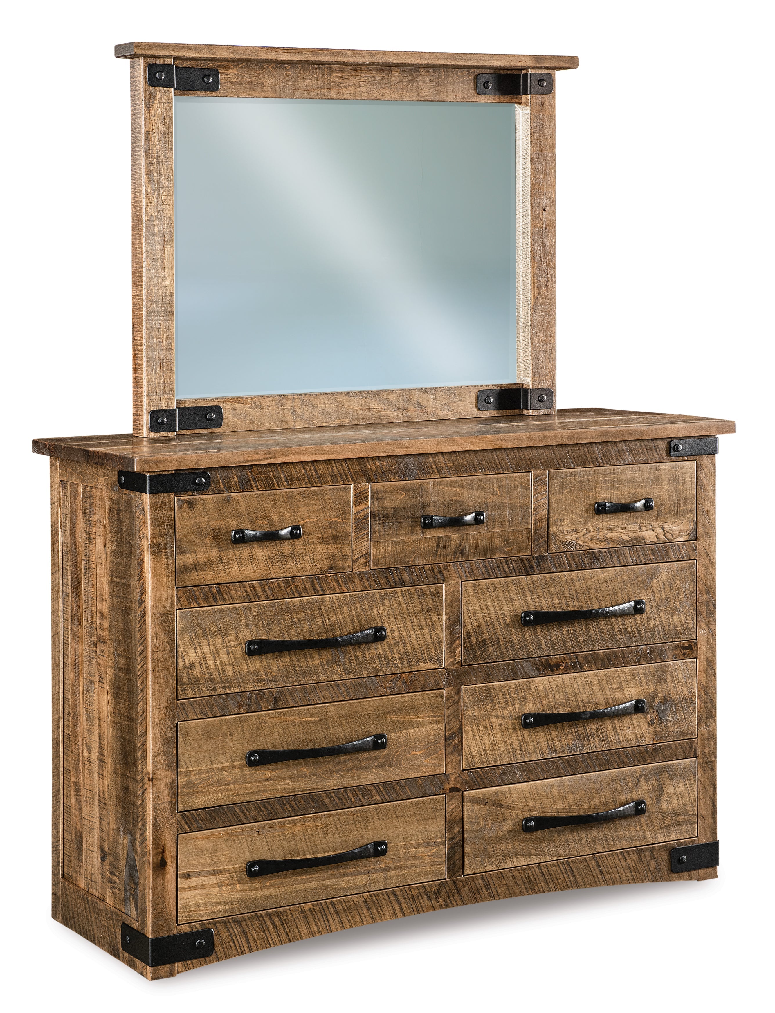 Amish Orewood Nine Drawer Dresser