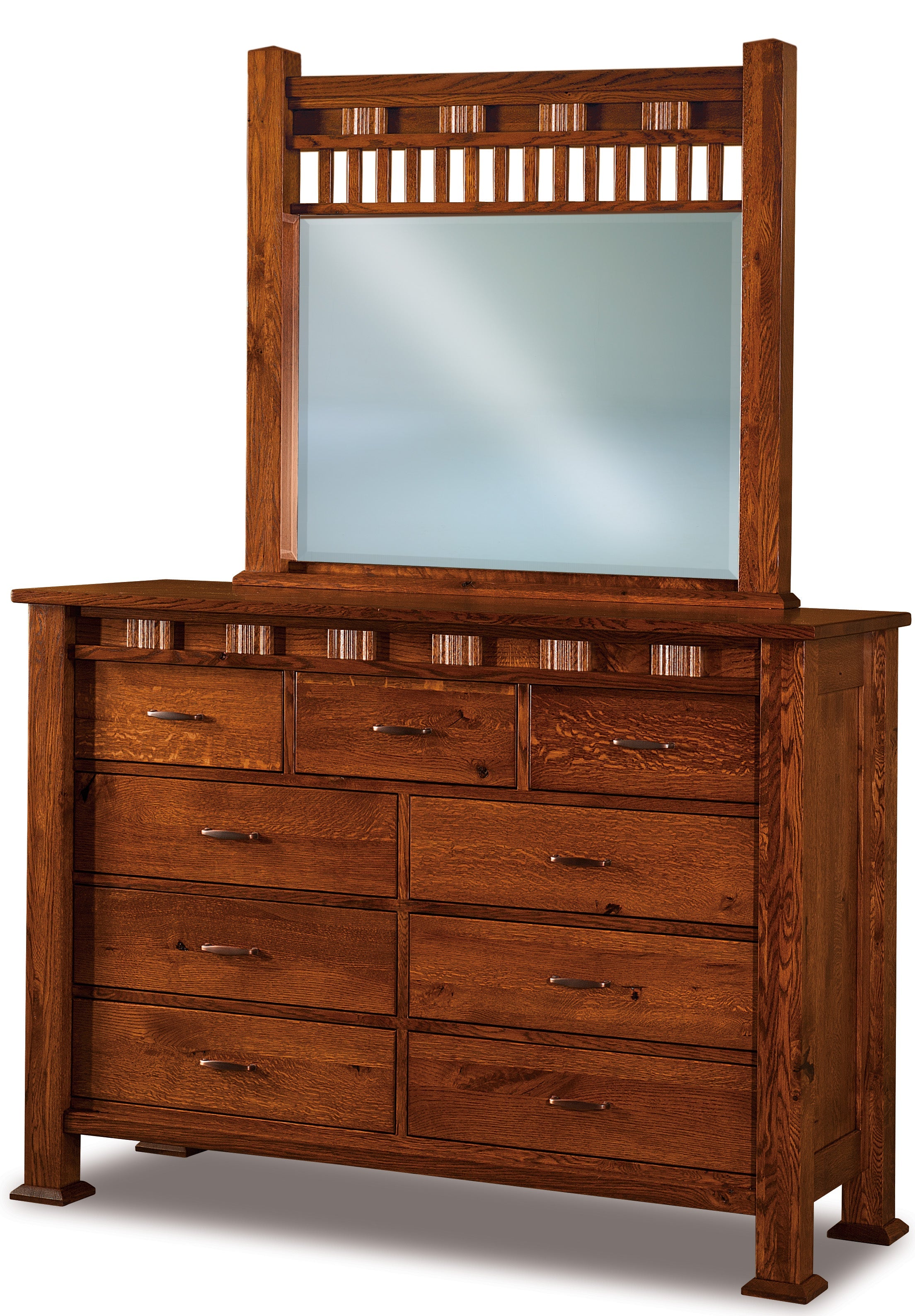 Amish Sequoyah Nine Drawer Dresser