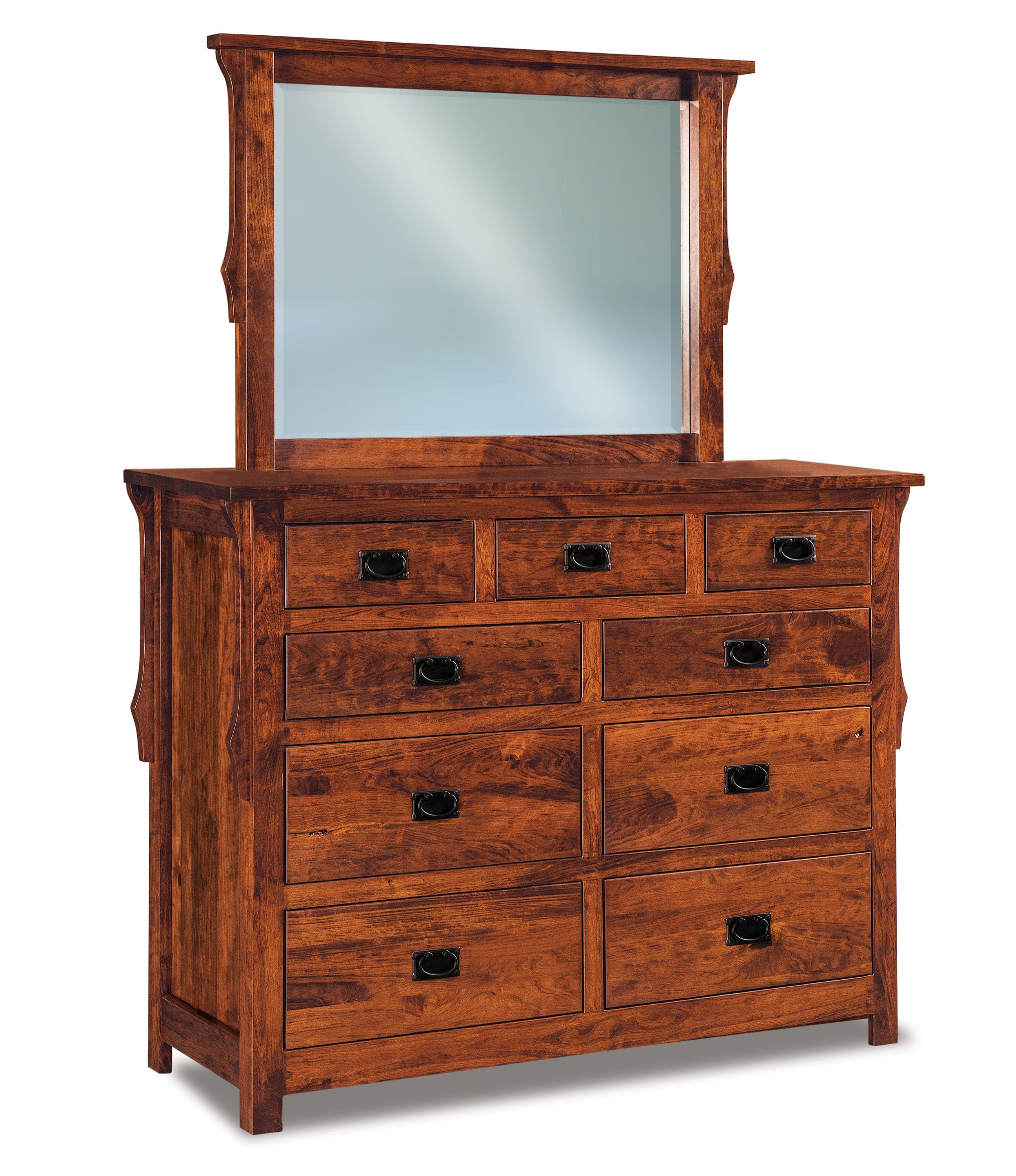 Amish Stick Mission Nine Drawer Dresser