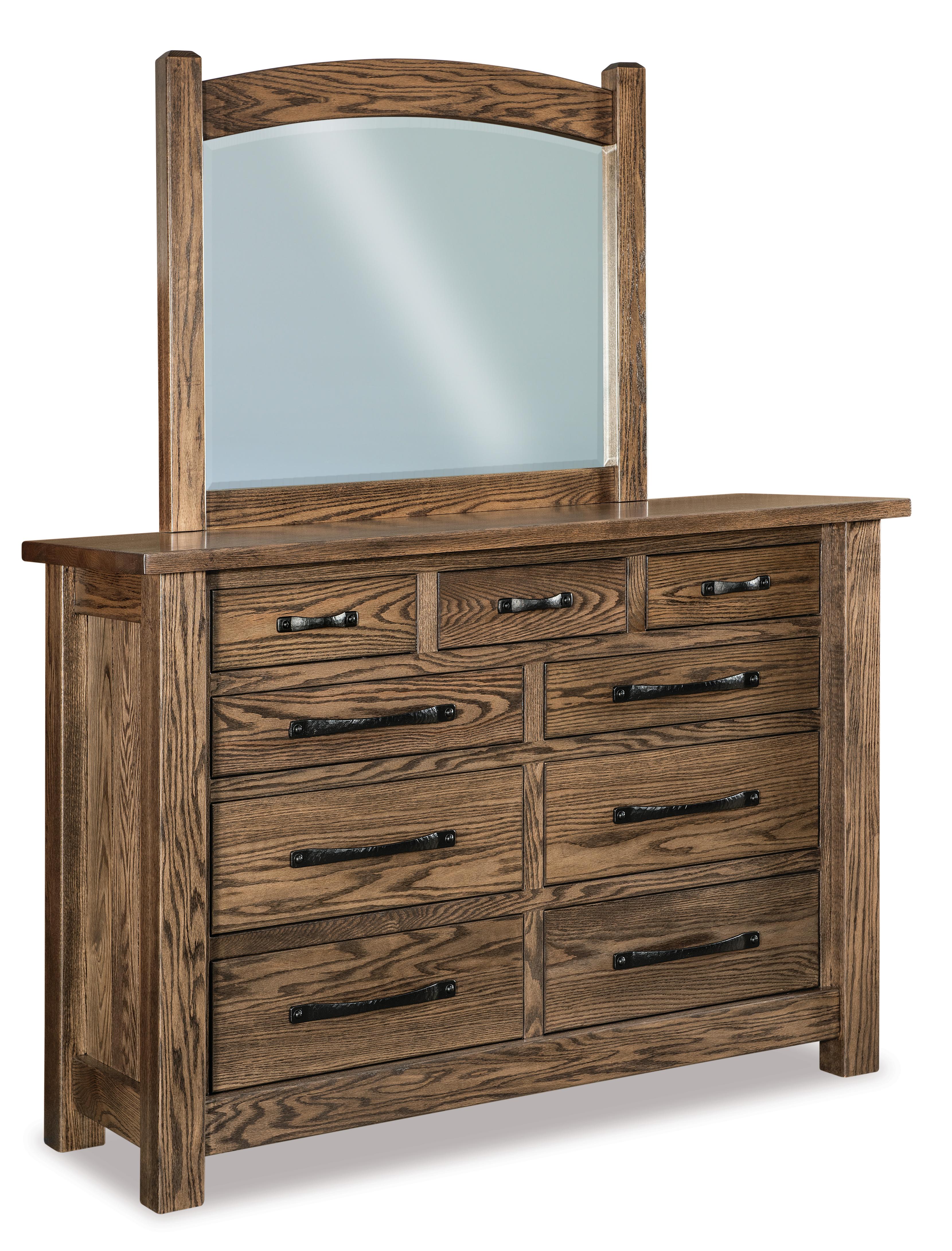 american made amish vogen nine drawer dresser with mirror