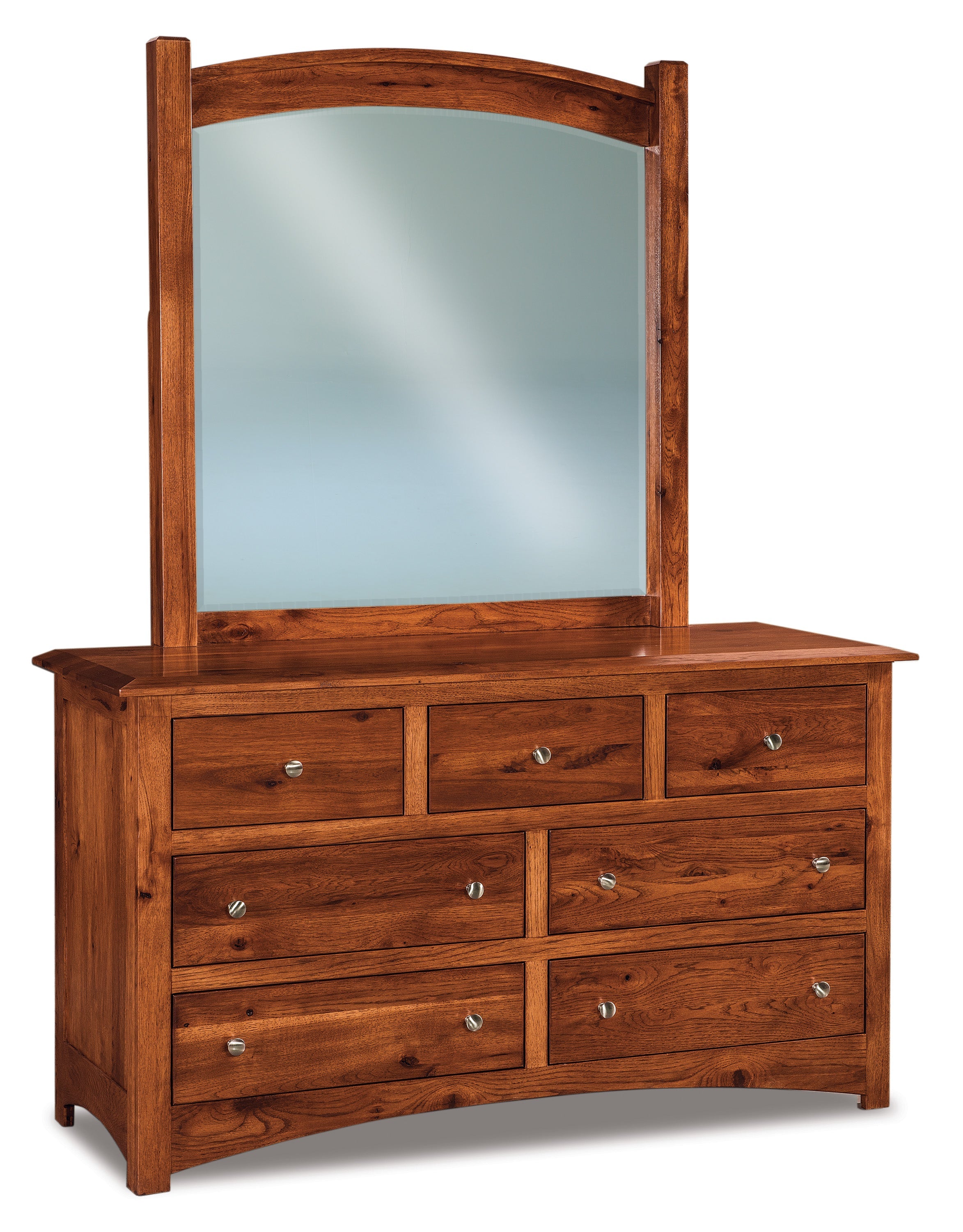 american made amish finland seven drawer dresser with mirror