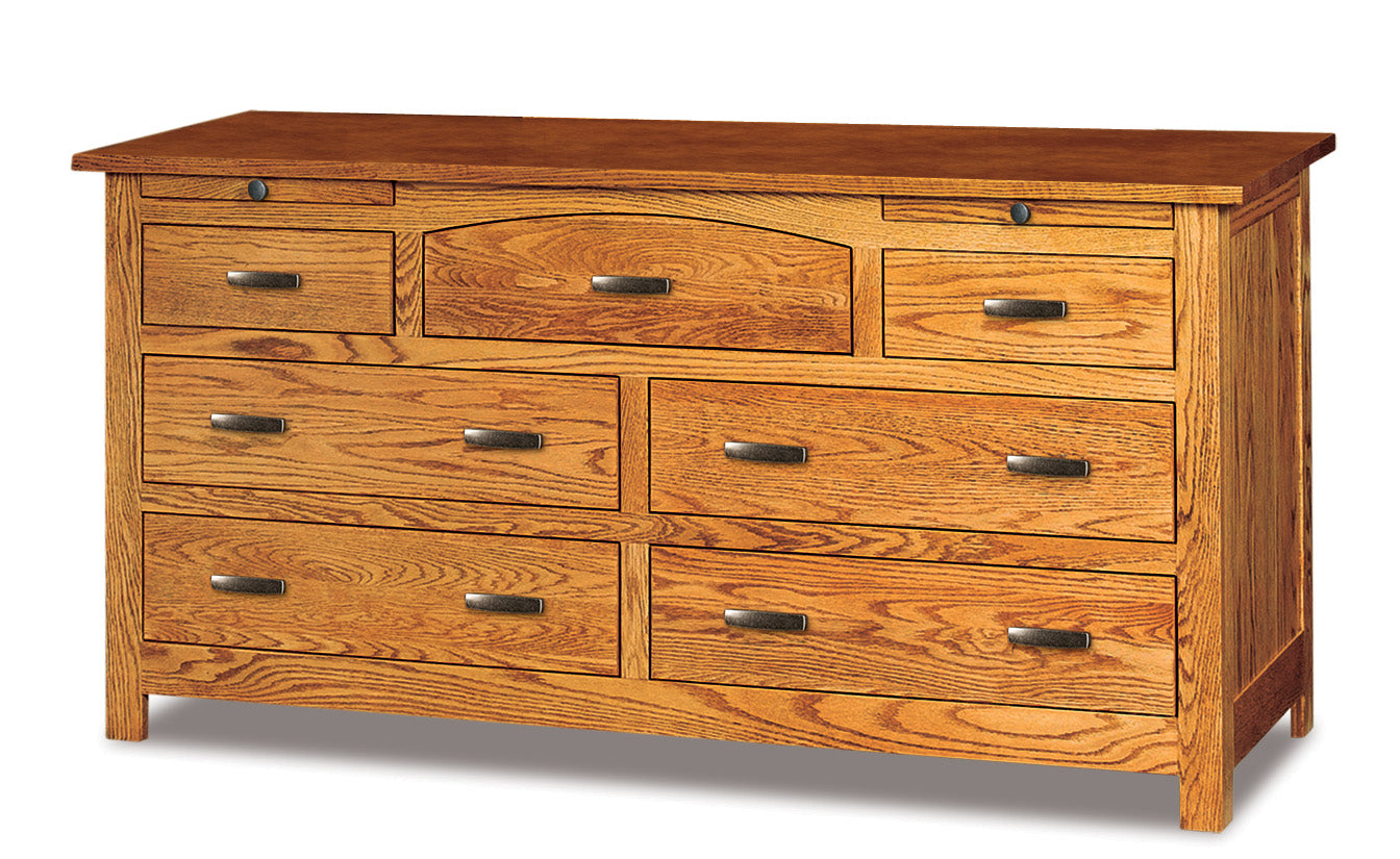 Amish Flush Mission Seven Drawer Dresser