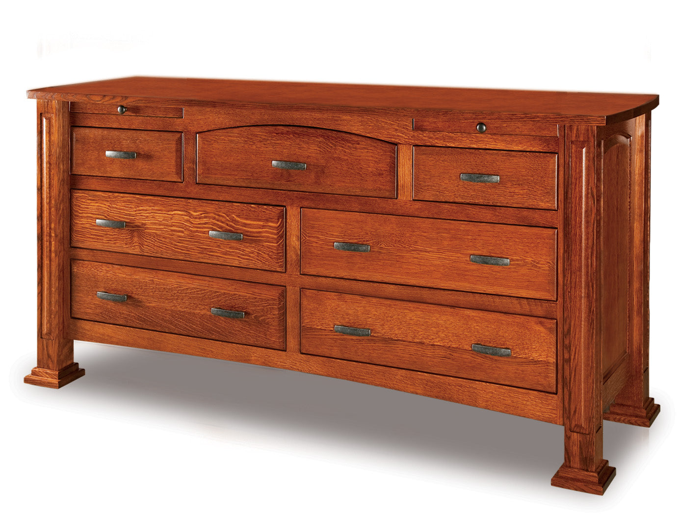 american made amish lexington seven drawer dresser with two jewelry pull outs