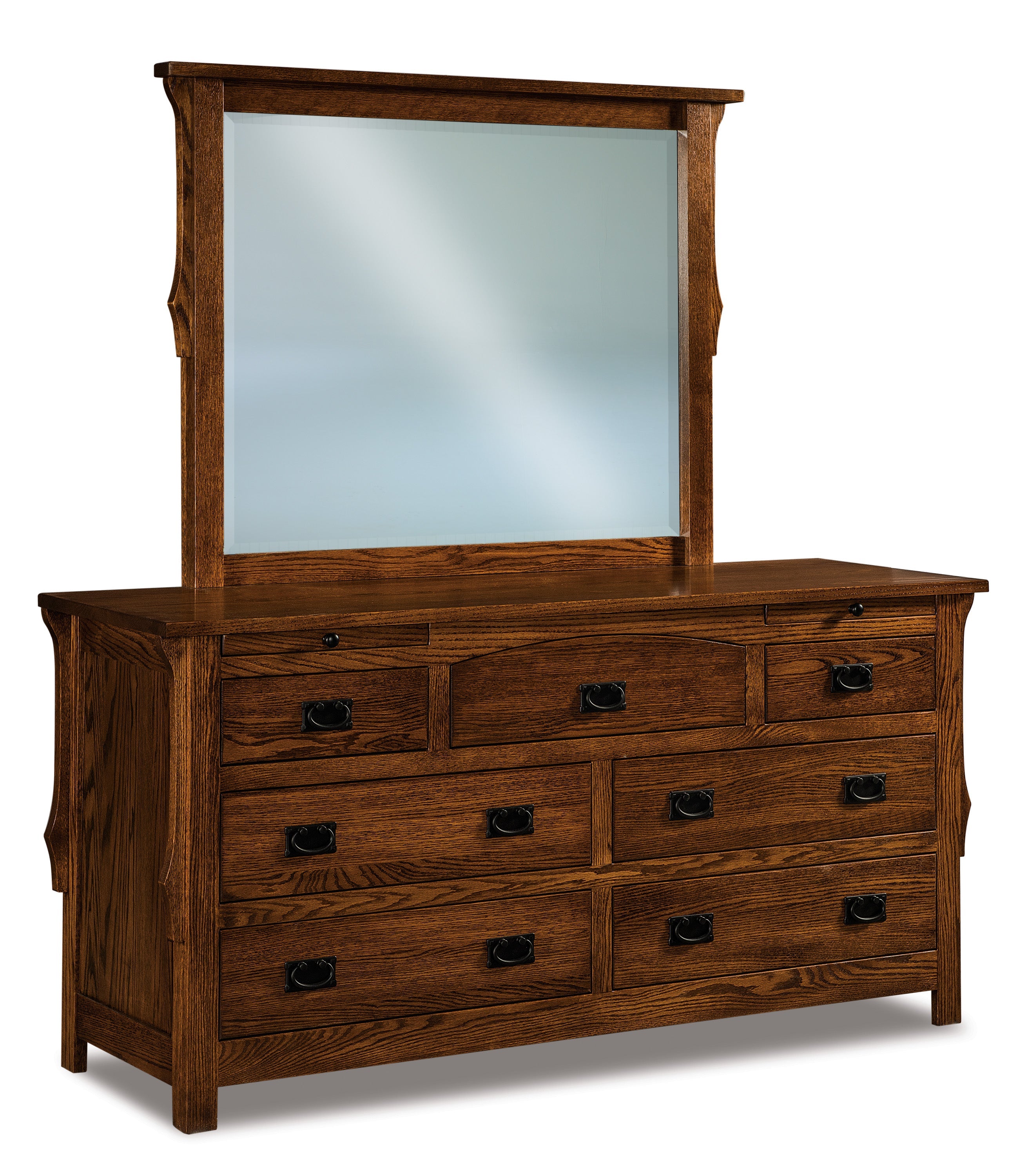 Amish Stick Mission Seven Drawer Dresser