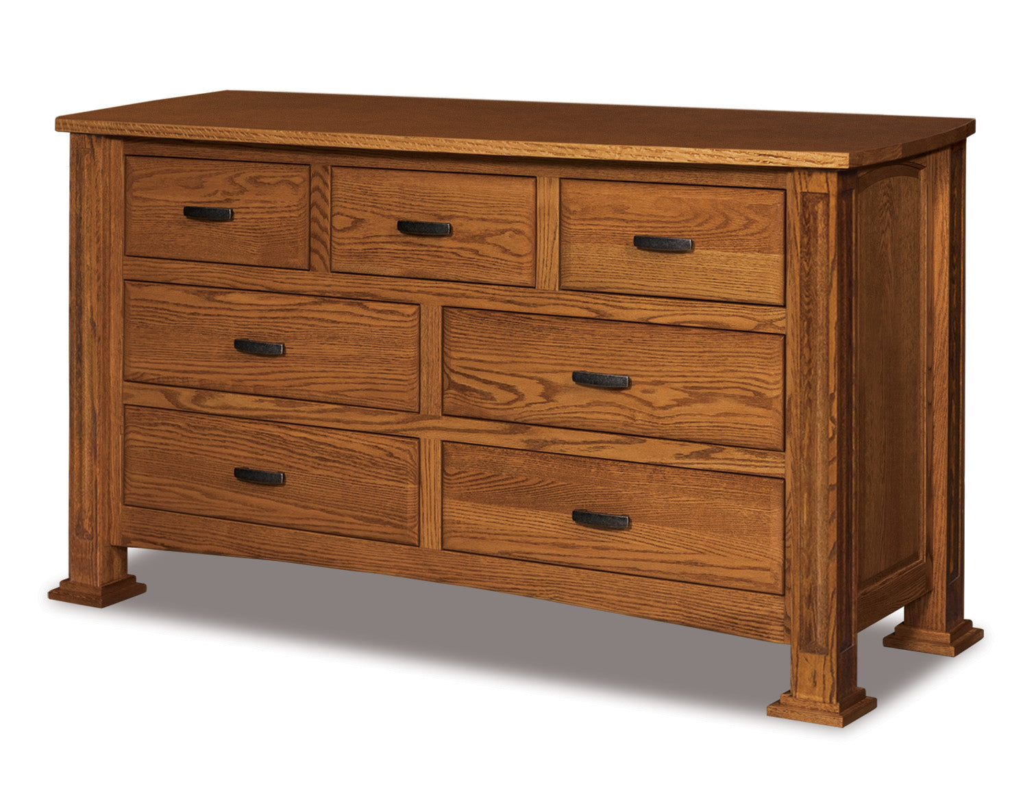 american made amish lexington seven drawer dresser 