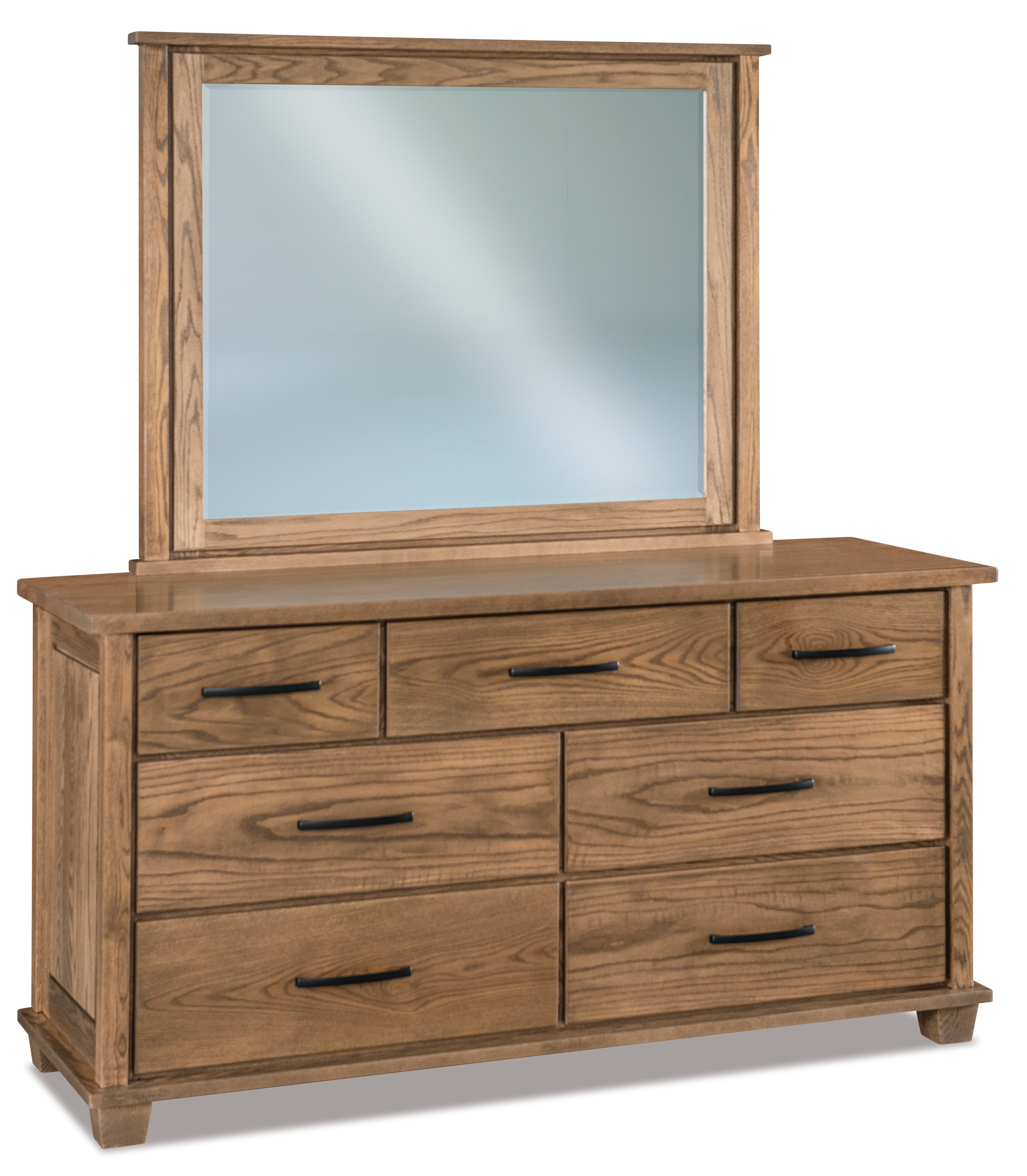 american made amish monarch seven drawer dresser with mirror