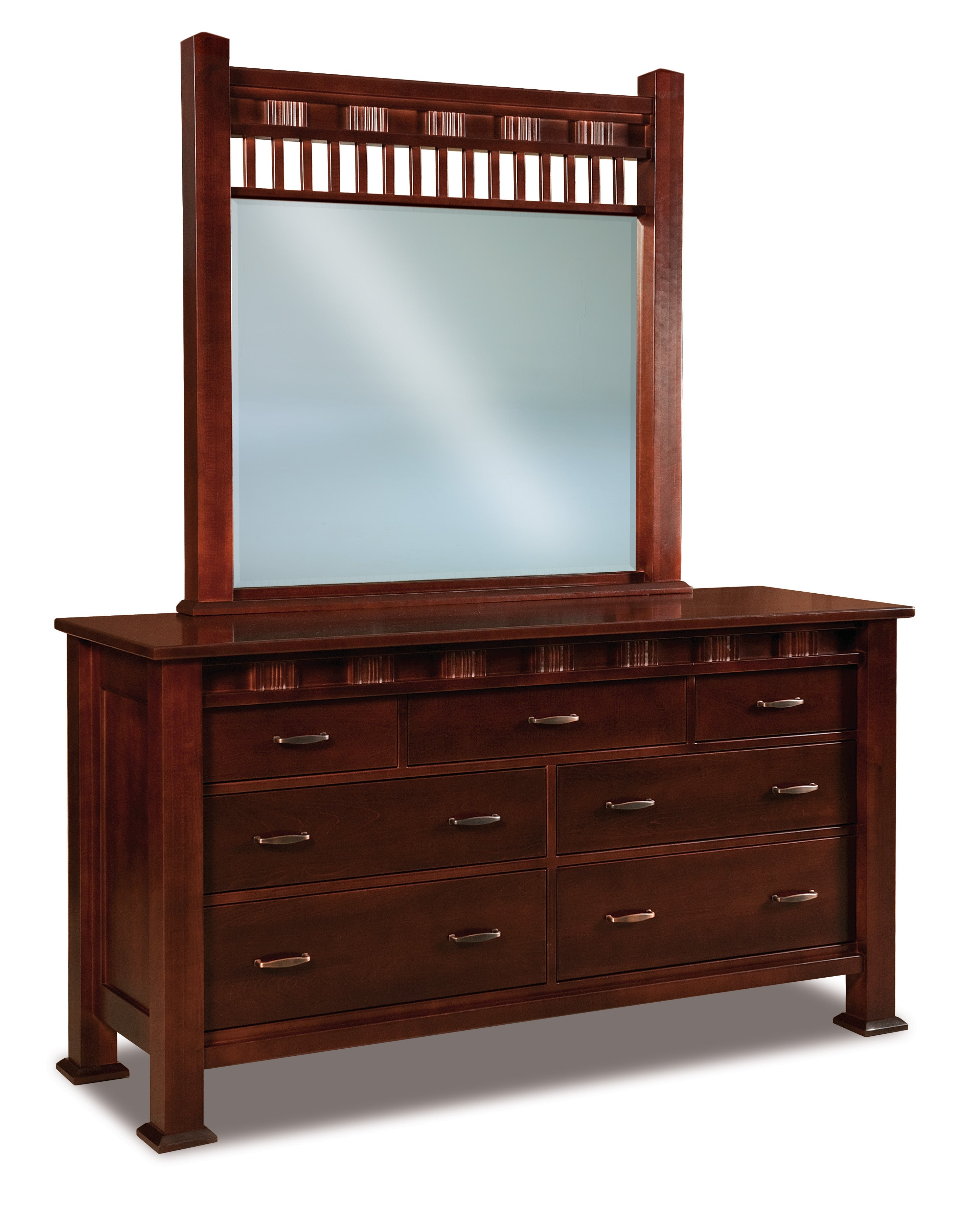 Amish Sequoyah Seven Drawer Dresser