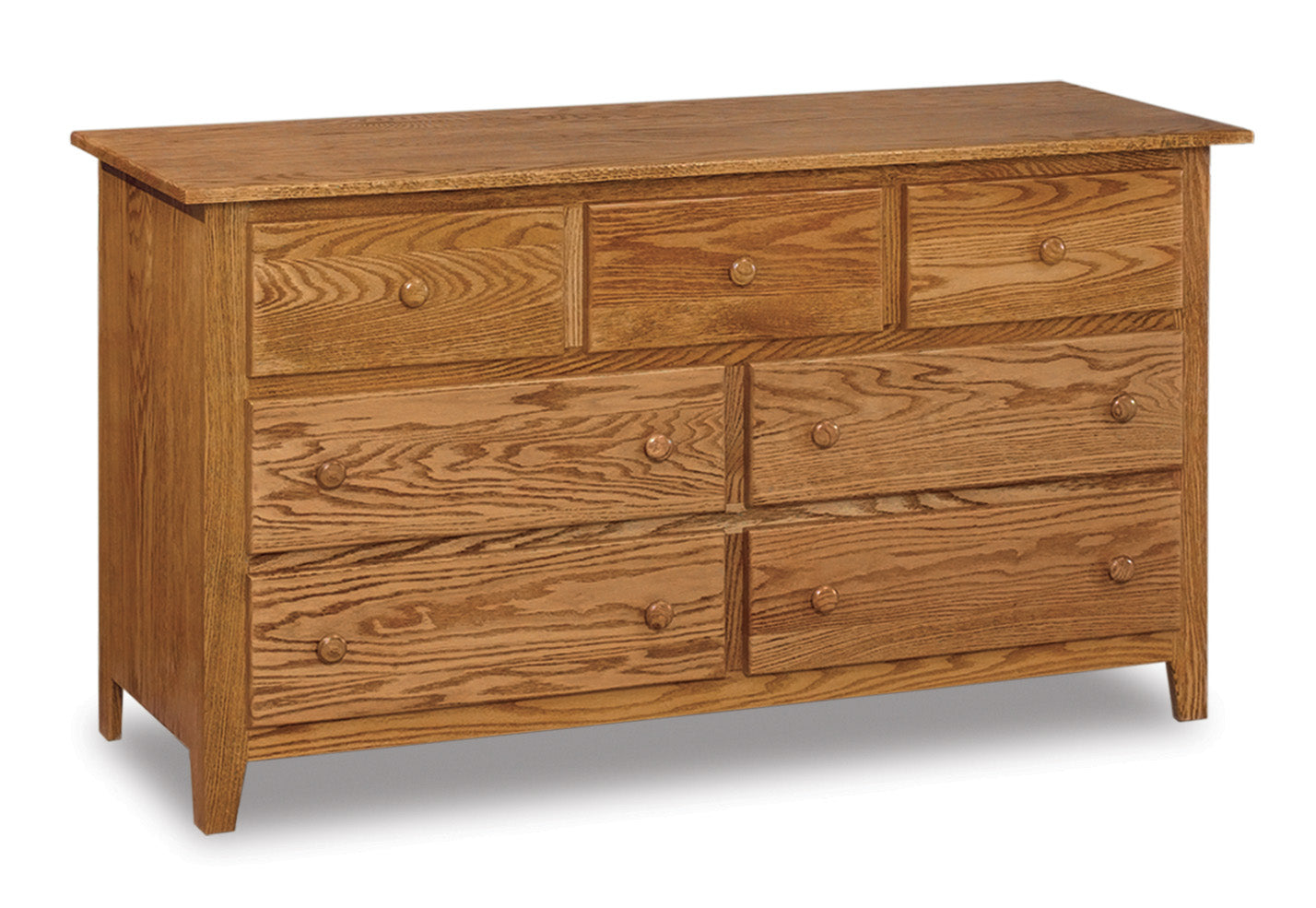 american made amish shaker seven drawer dresser