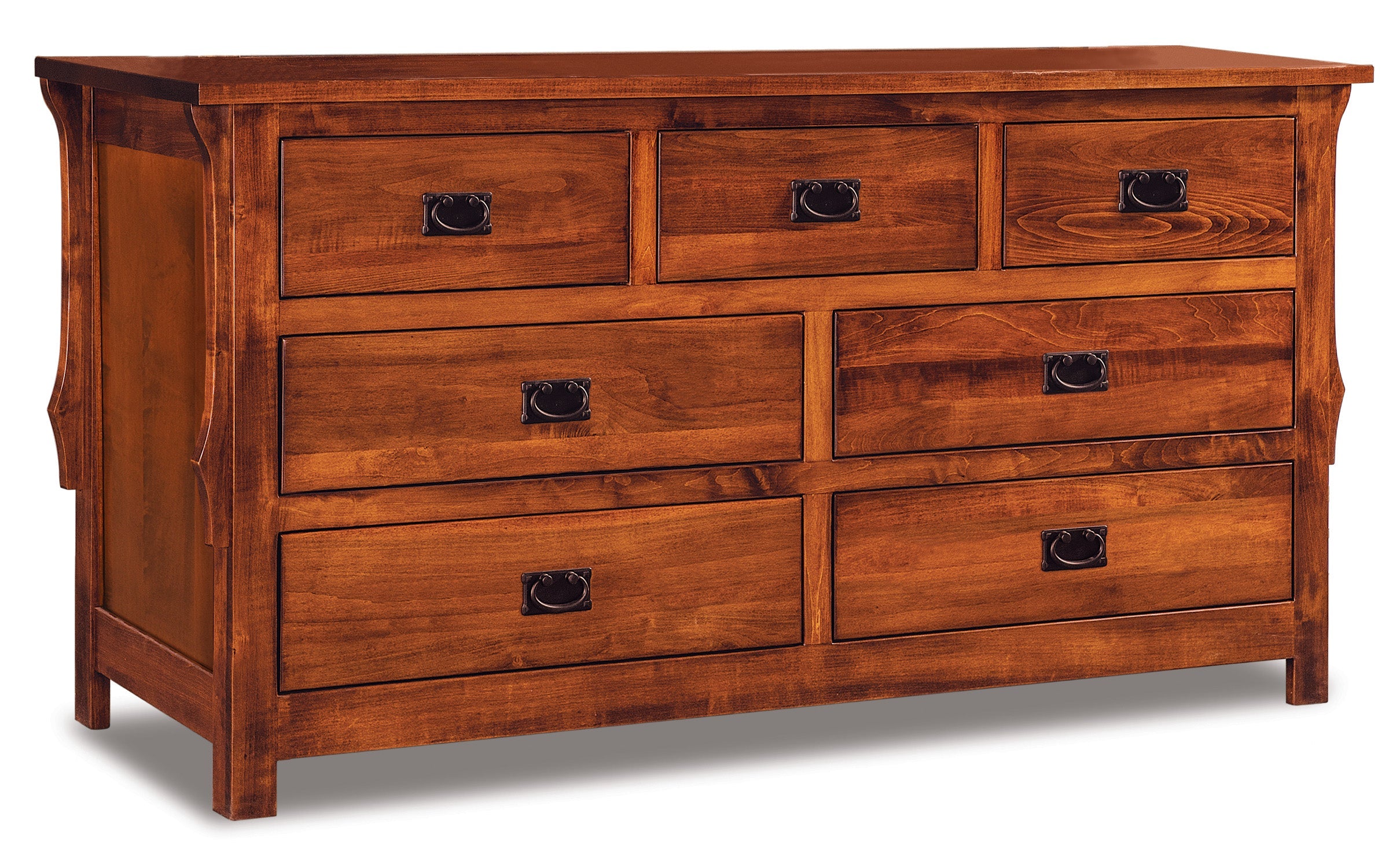 Amish Stick Mission Seven Drawer Dresser