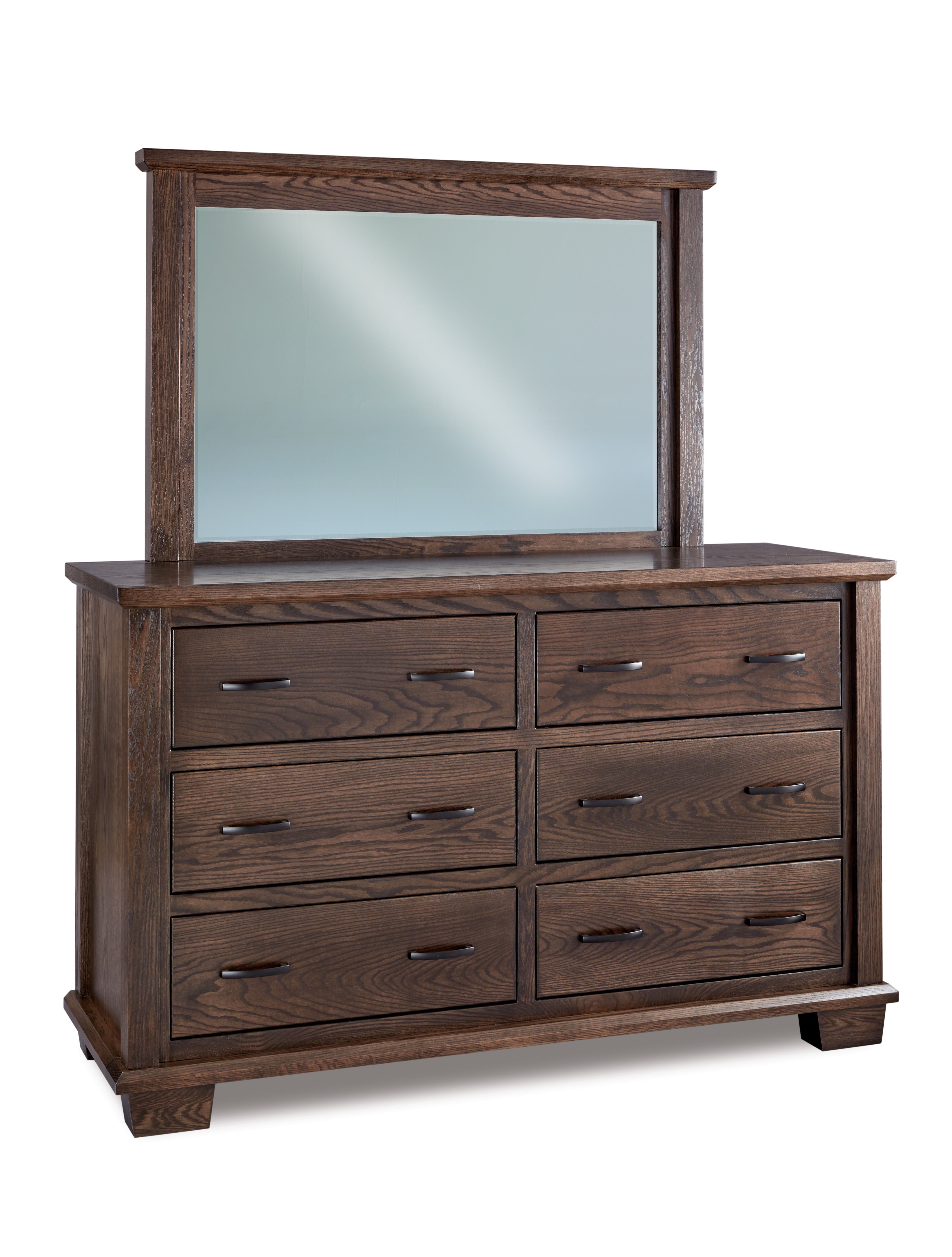 american made amish burlington six drawer dresser with mirror