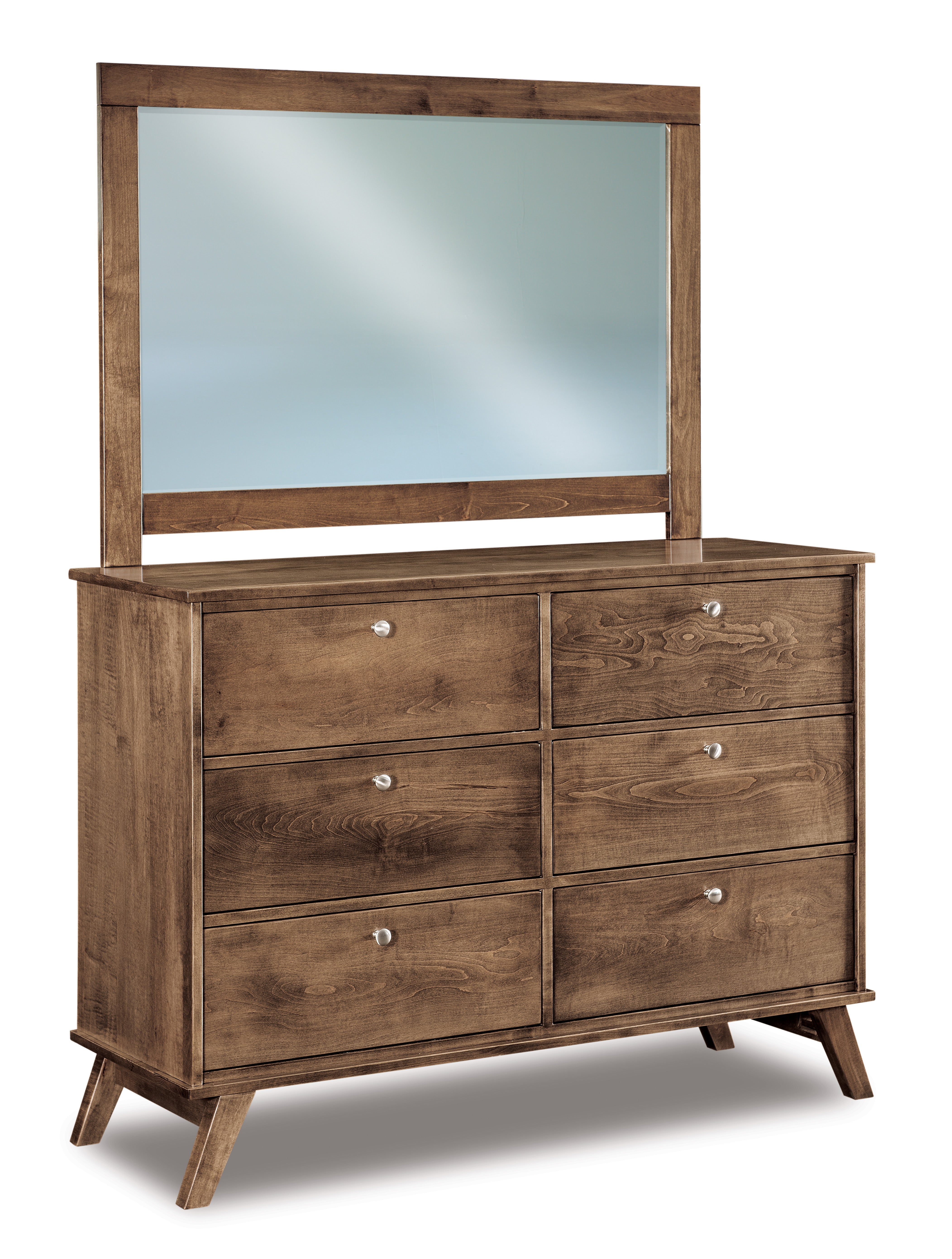 american made amish liberty six drawer dresser with mirror