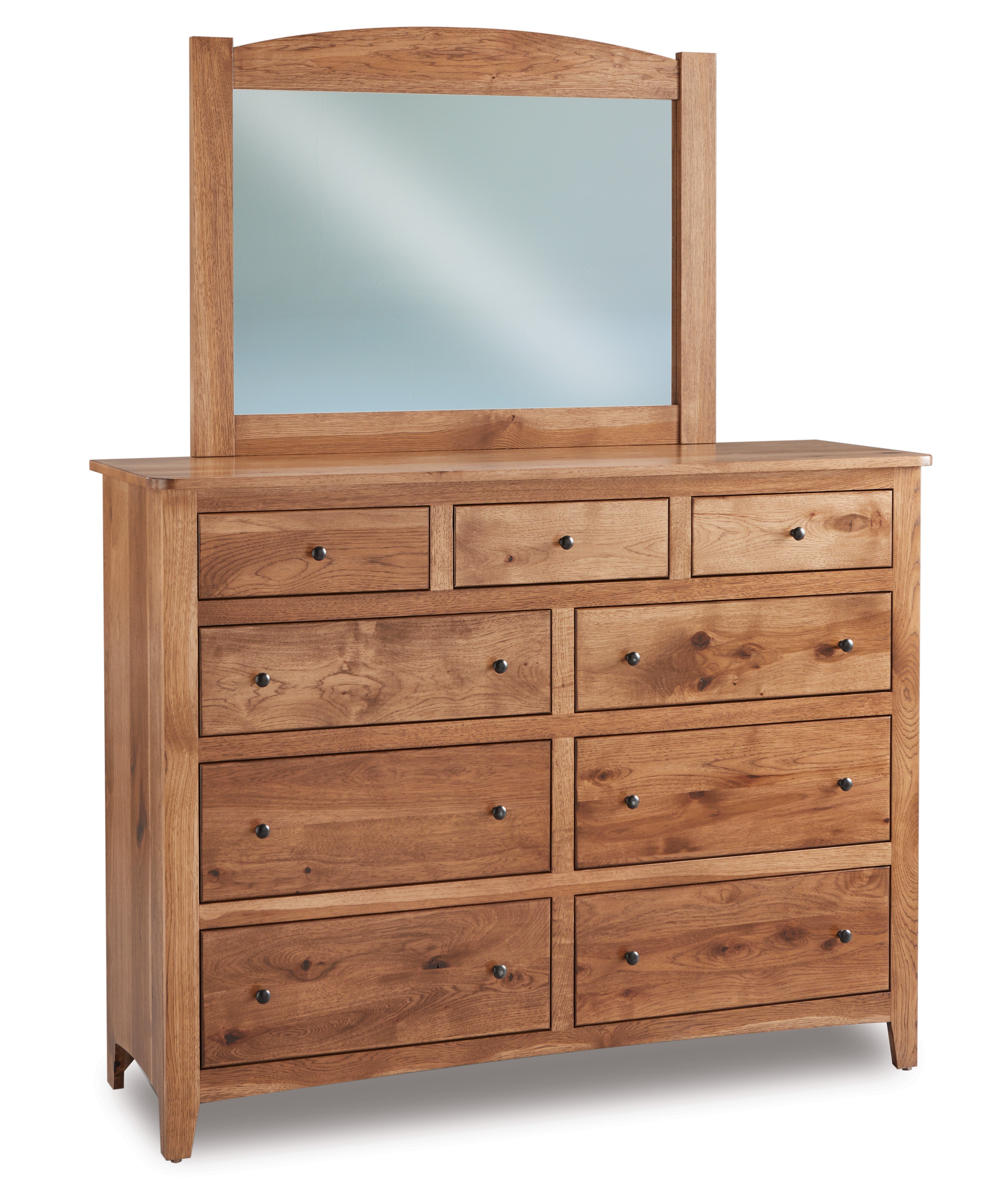 american made amish dover nine drawer dresser with mirror