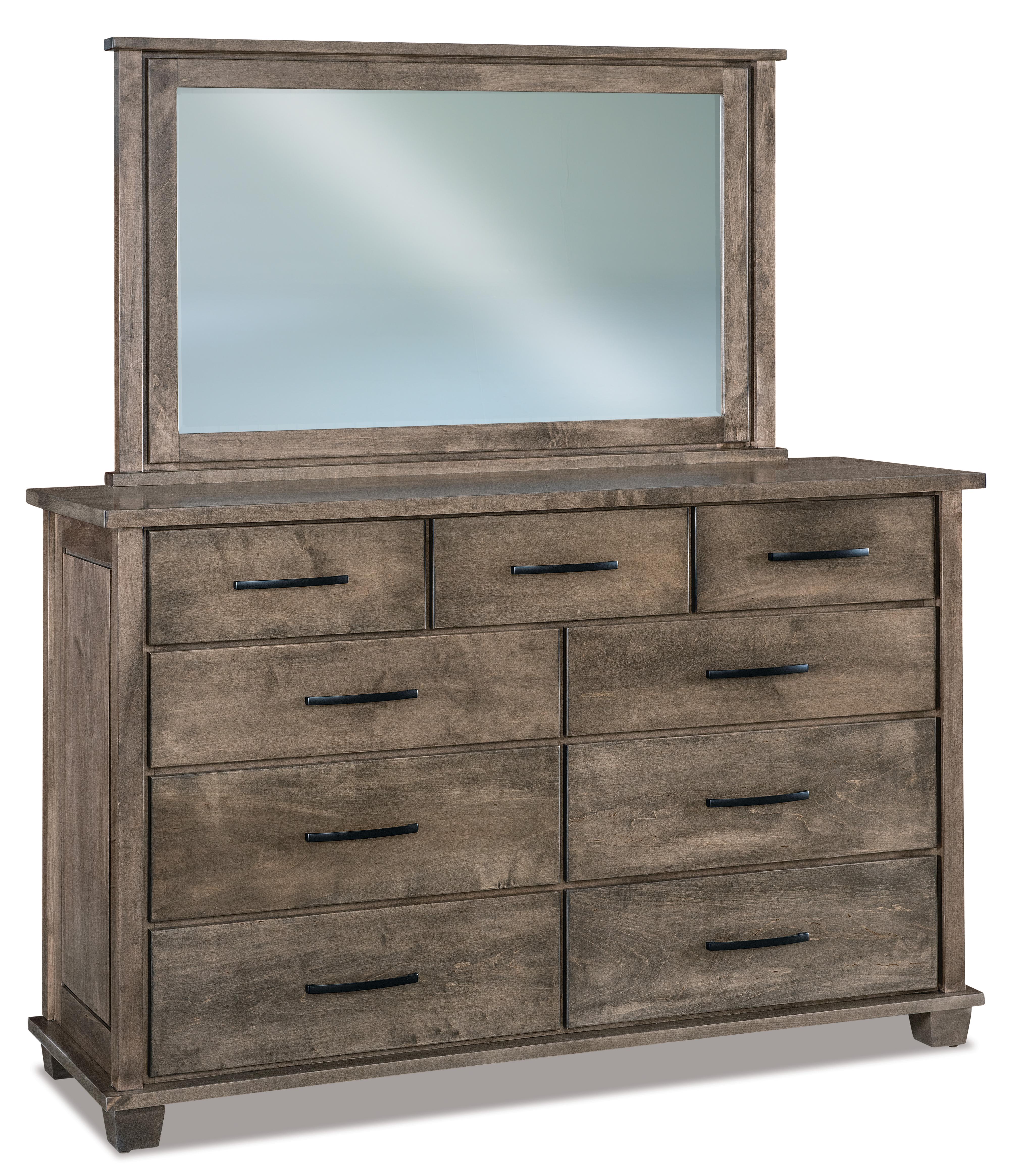 american made amish monarch nine drawer dresser with mirror