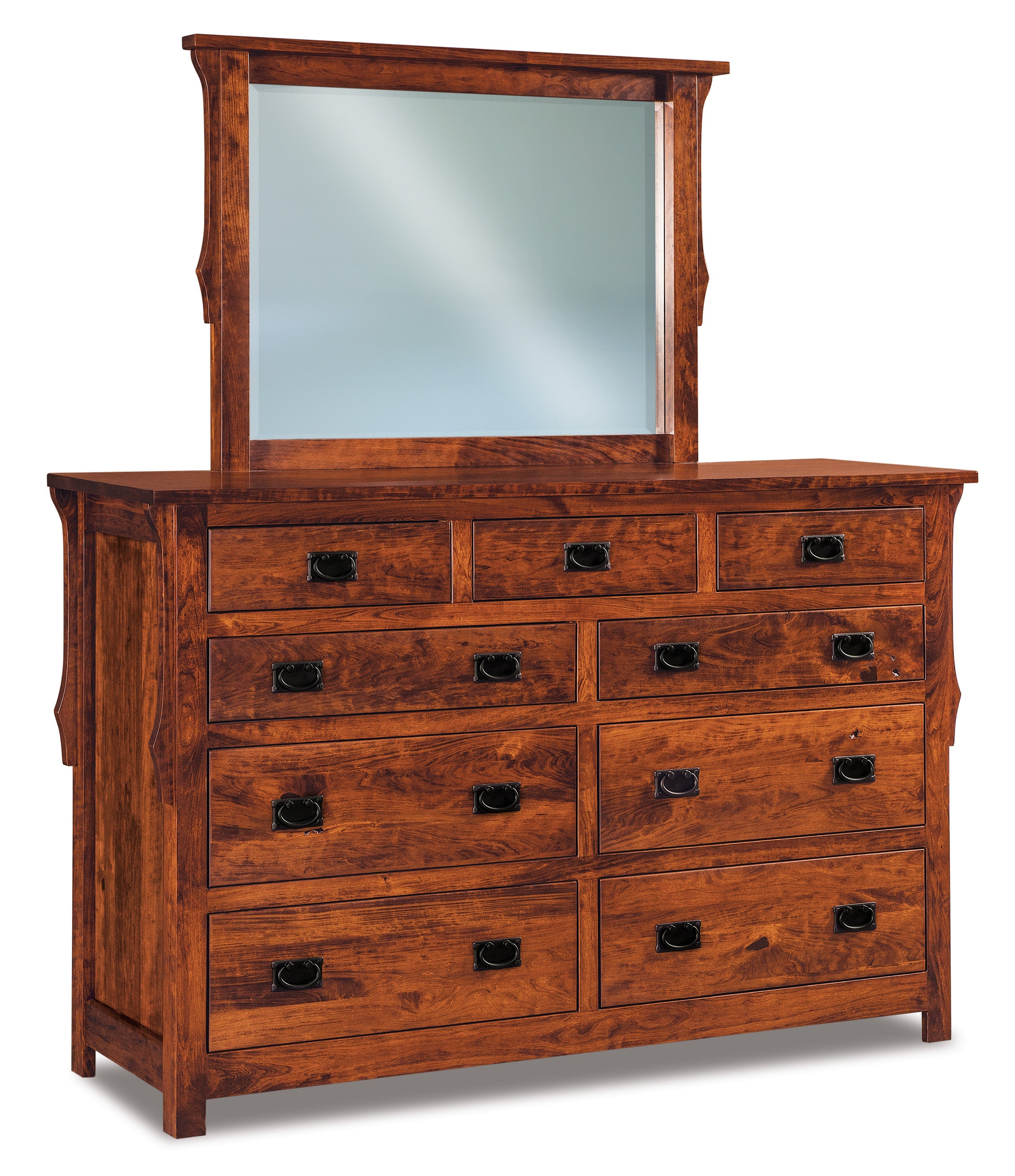 Amish Stick Mission Nine Drawer Dresser