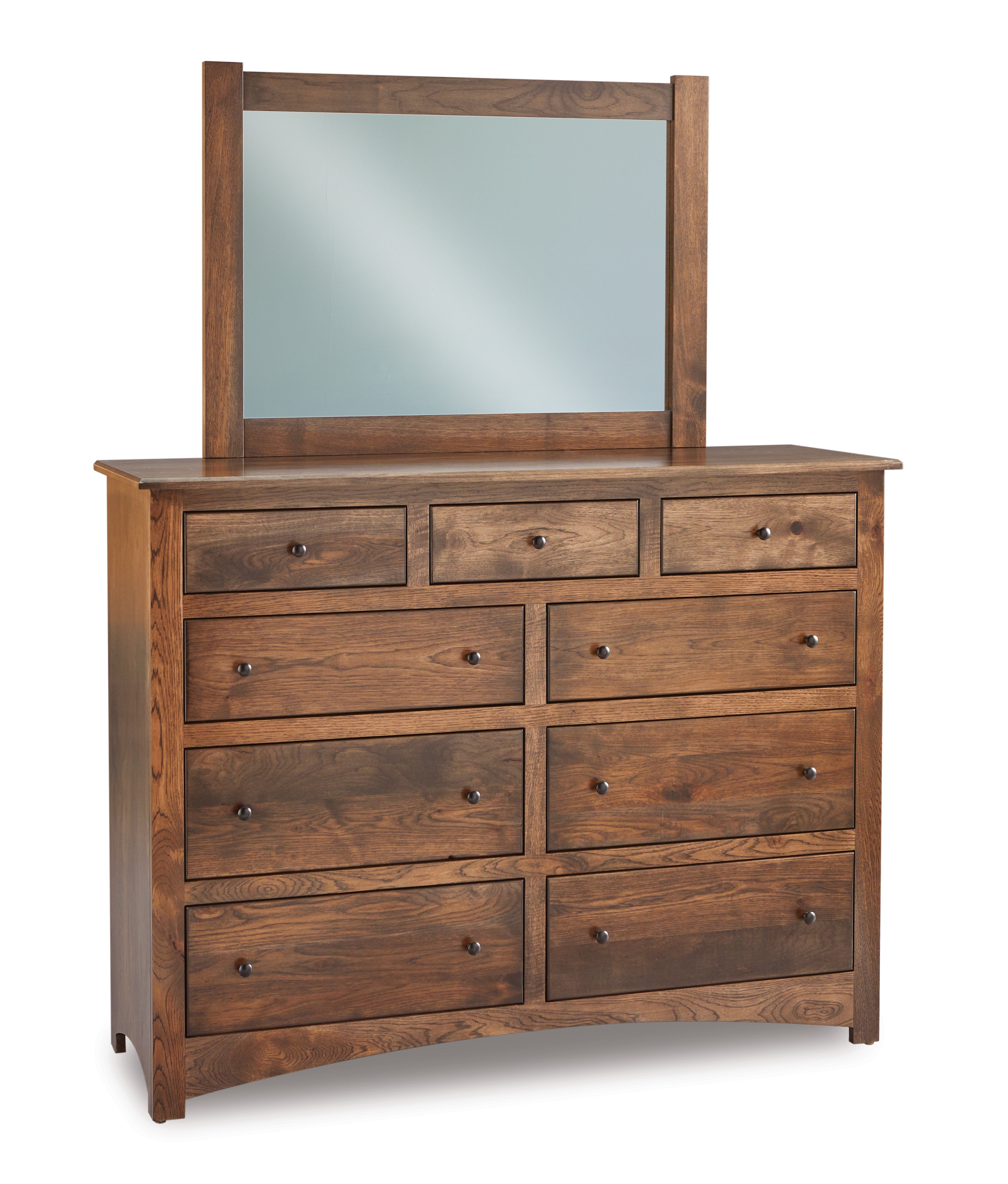 american made amish troy nine drawer dresser with mirror