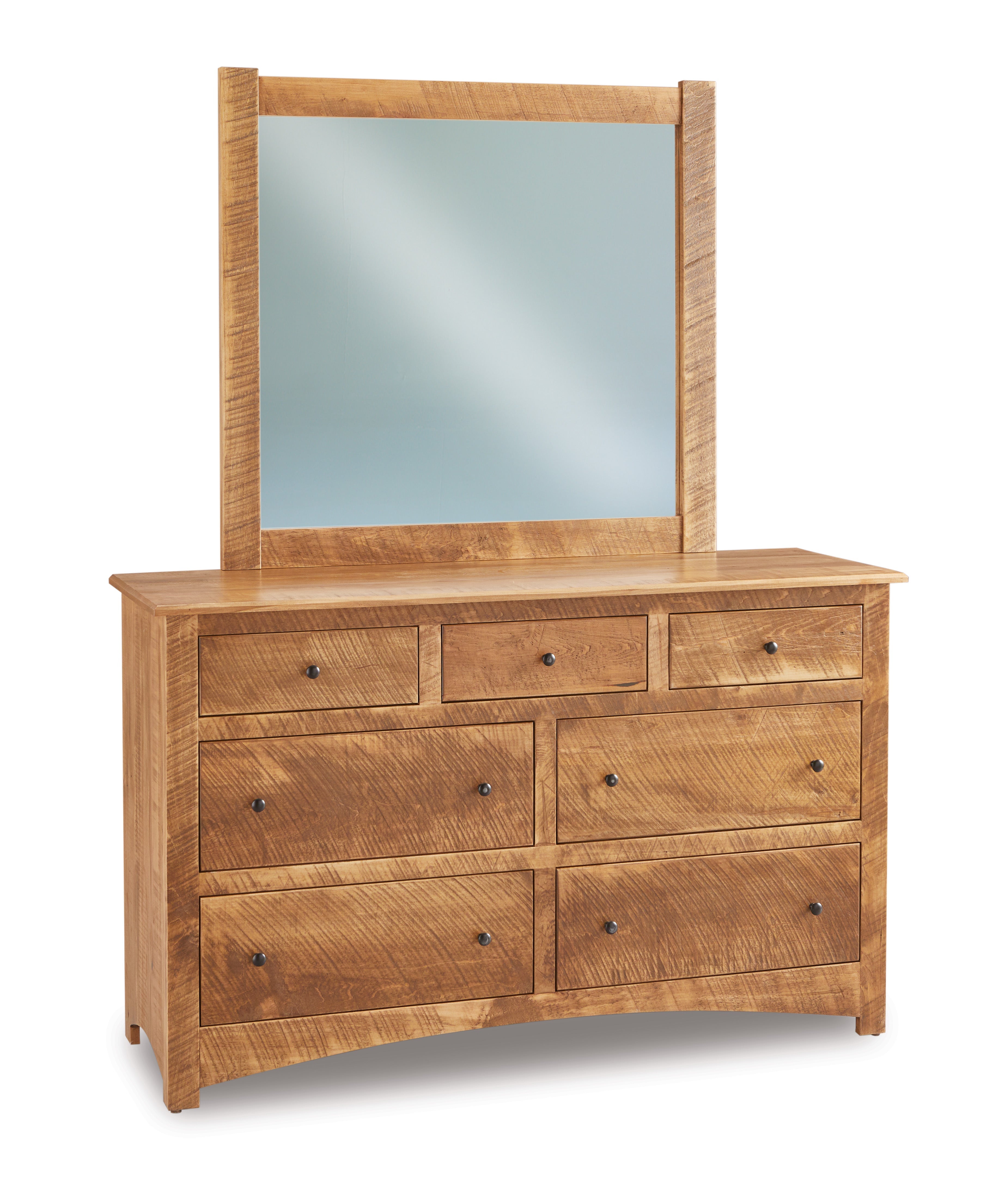 american made amish troy seven drawer dresser with mirror