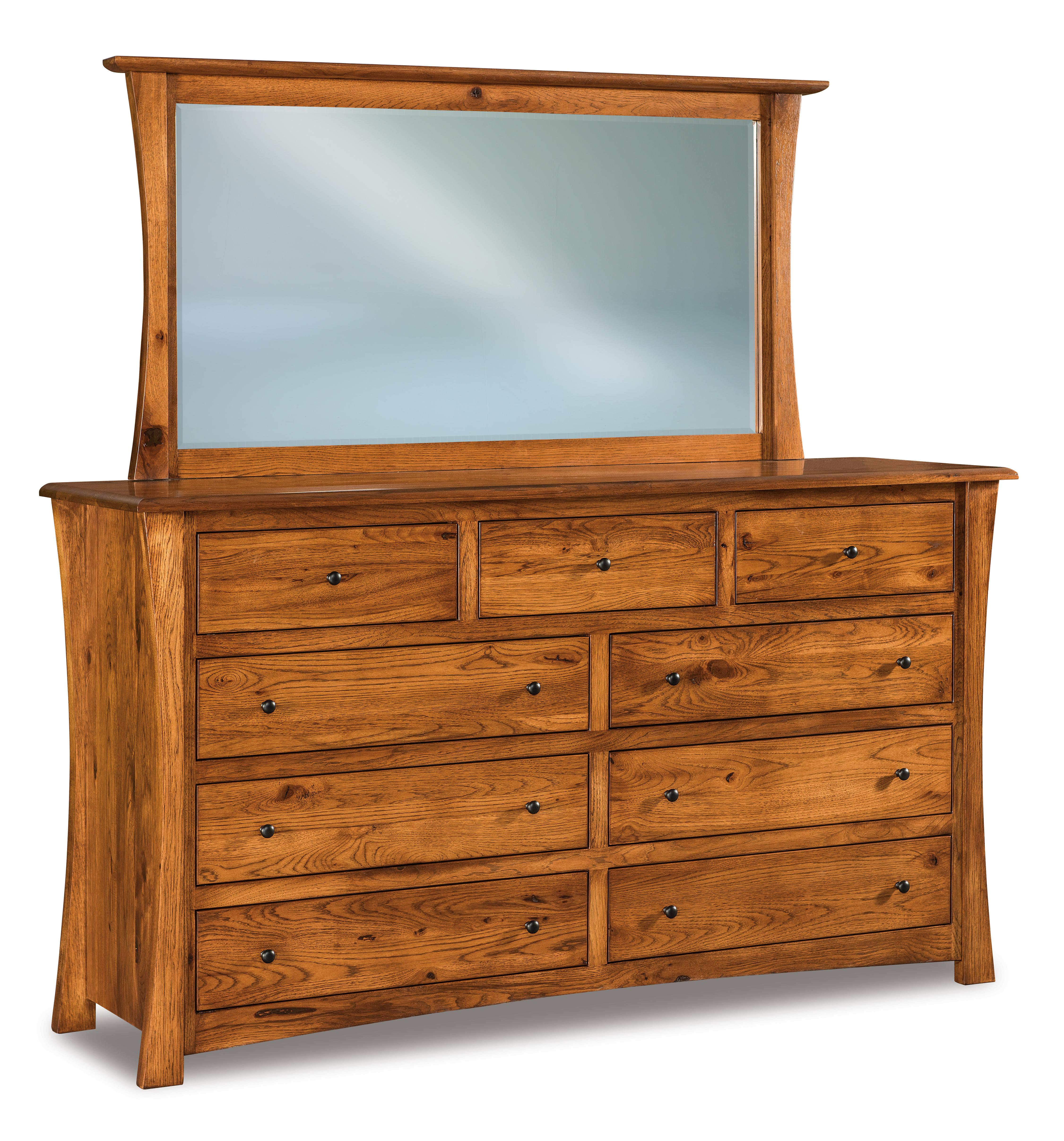 american made amish matison nine drawer dresser with mirror