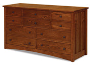 american made amish kascade ten drawer dresser