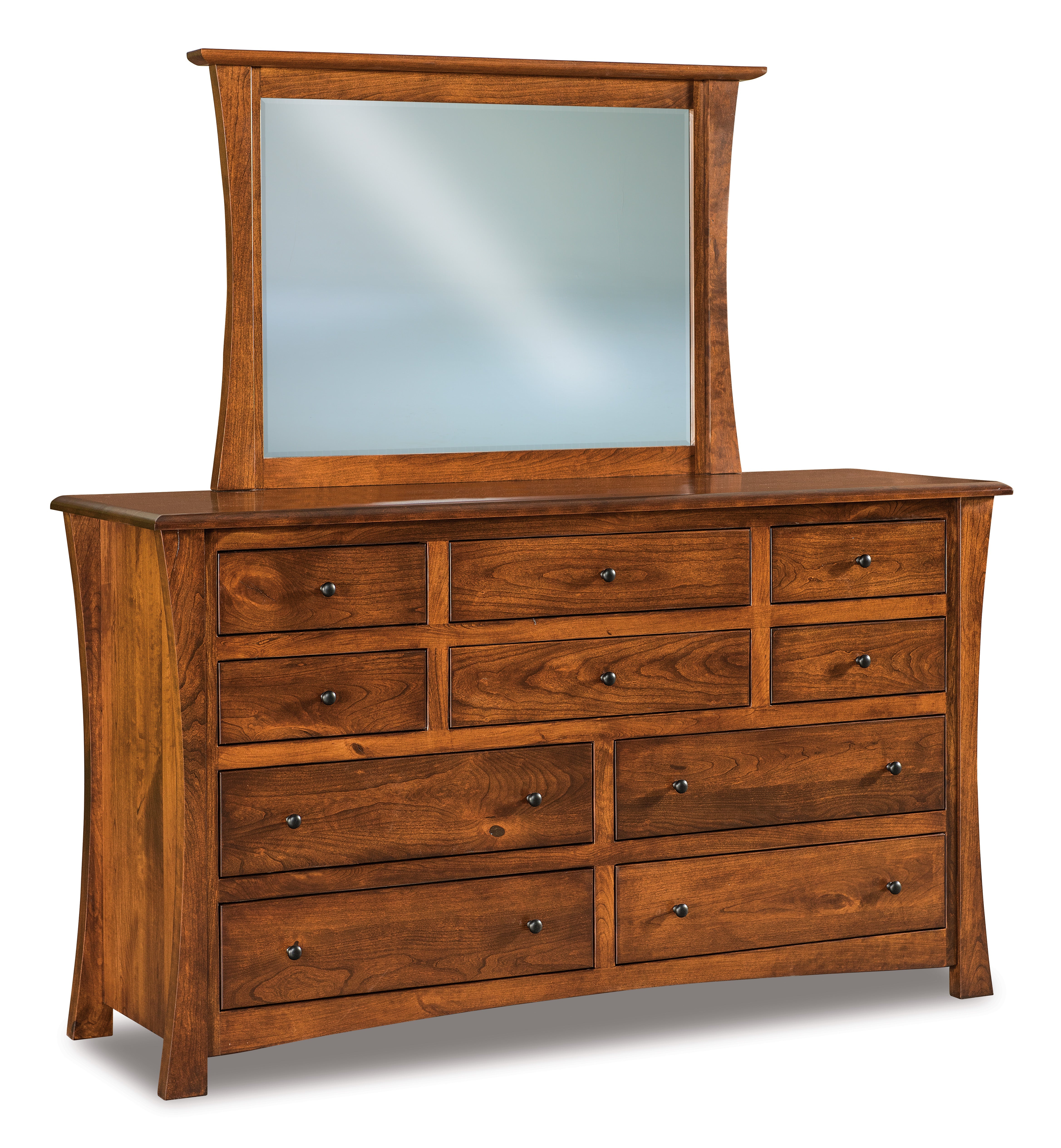 american made amish matison ten drawer dresser with mirror