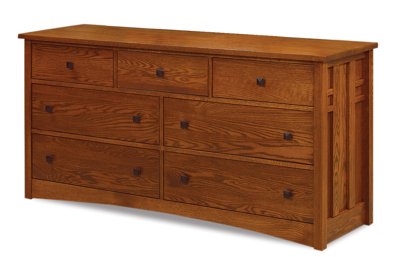 american made amish kascade seven drawer dresser