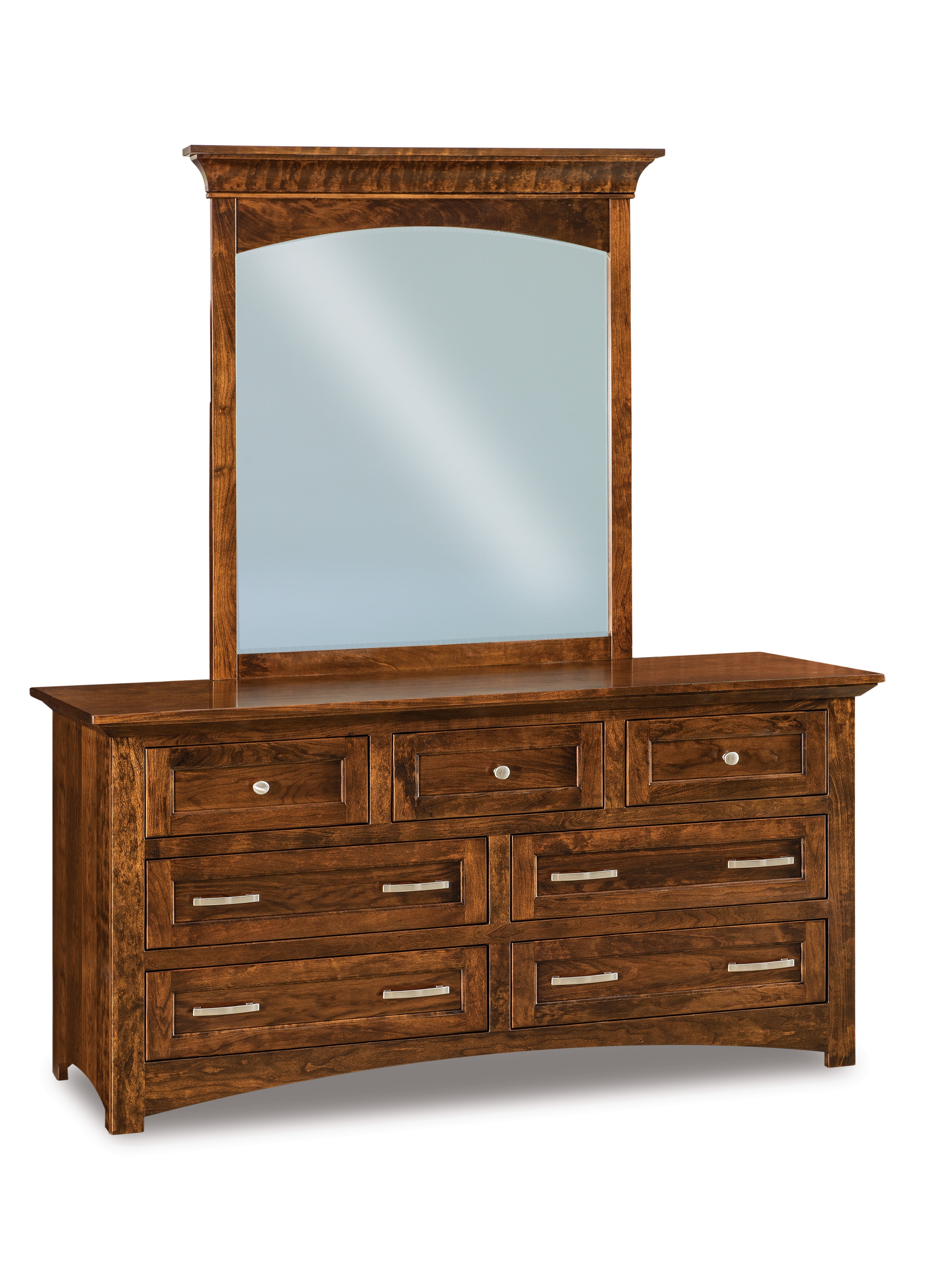 american made amish lincoln seven drawer dresser with mirror