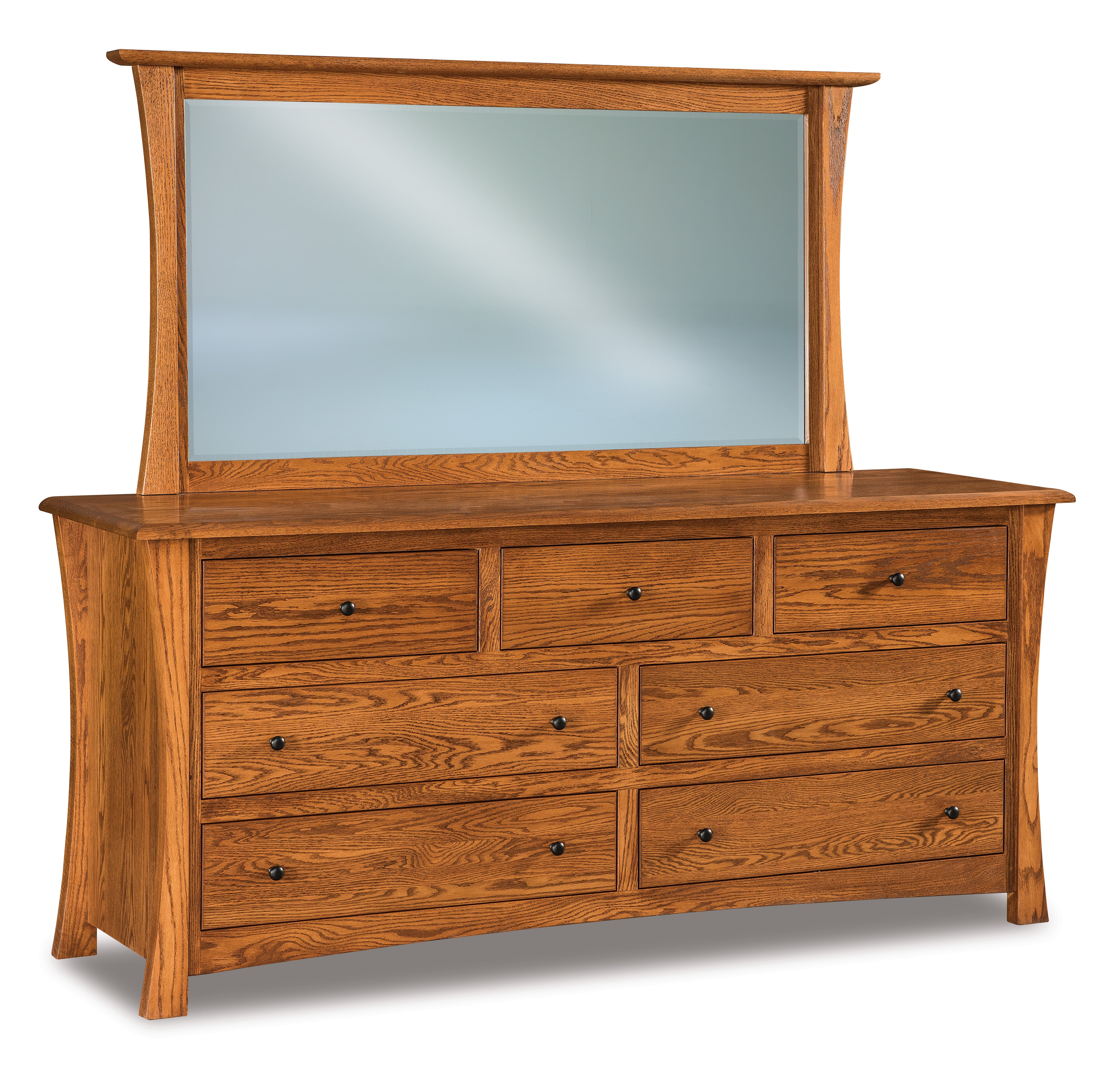 american made amish matison seven drawer dresser with mirror