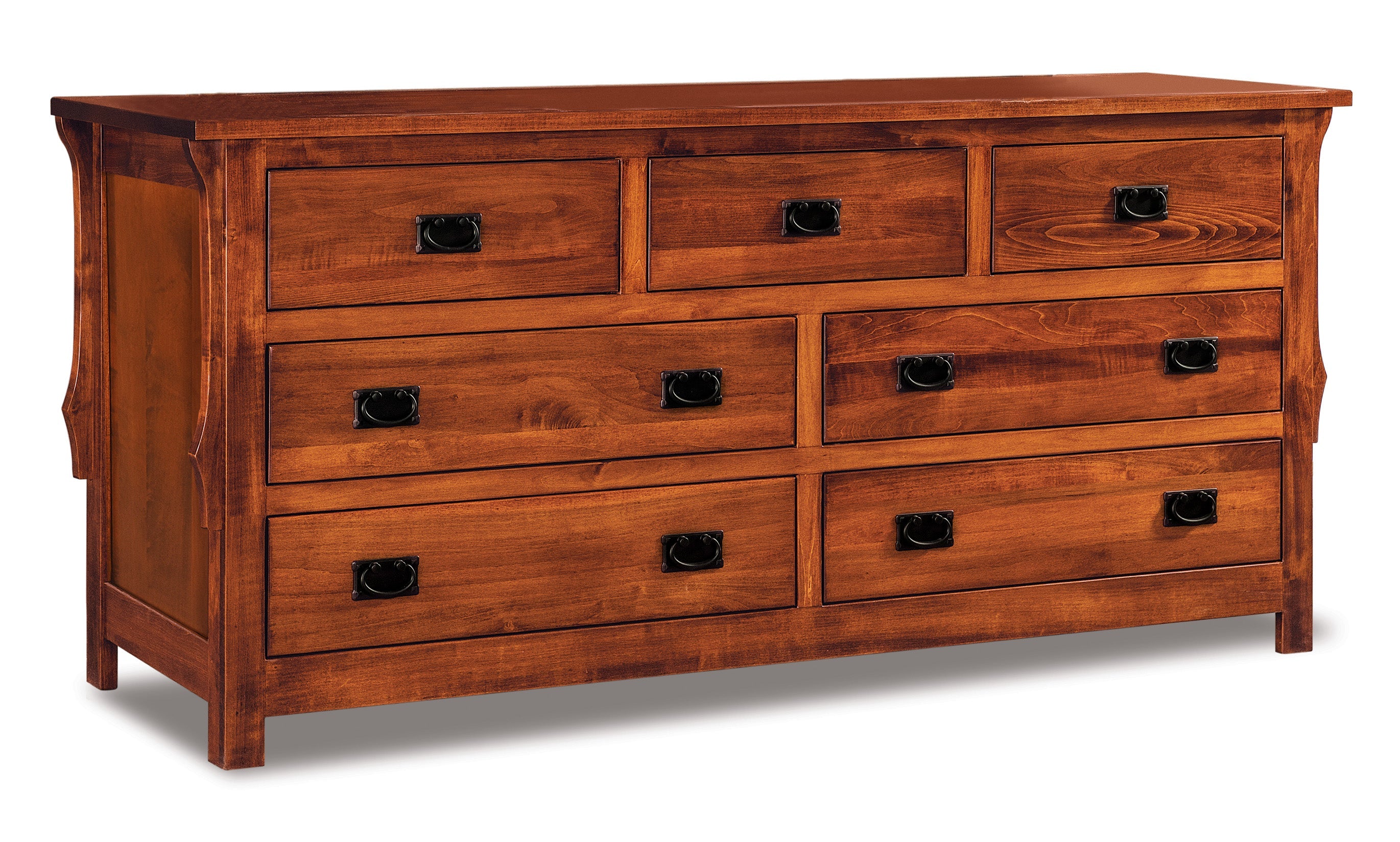 Amish Stick Mission Seven Drawer Dresser