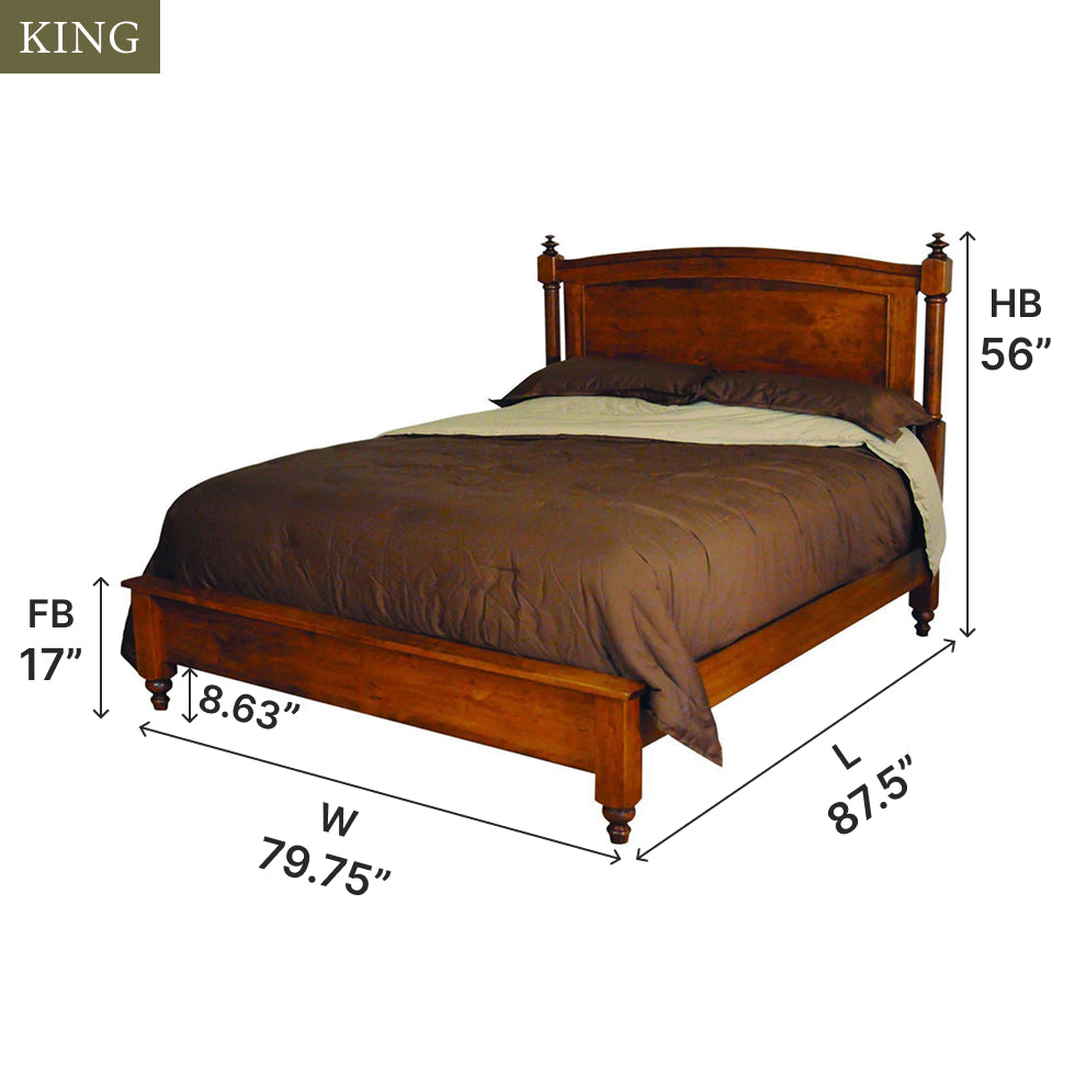 Amish Duchess Bed with Low Footboard