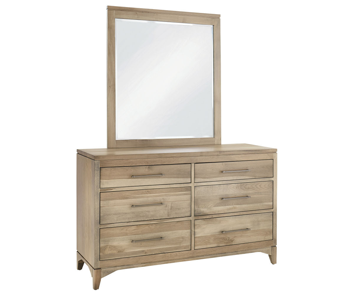 durham six drawer dresser shown in brown maple wood with bel air low sheen stain