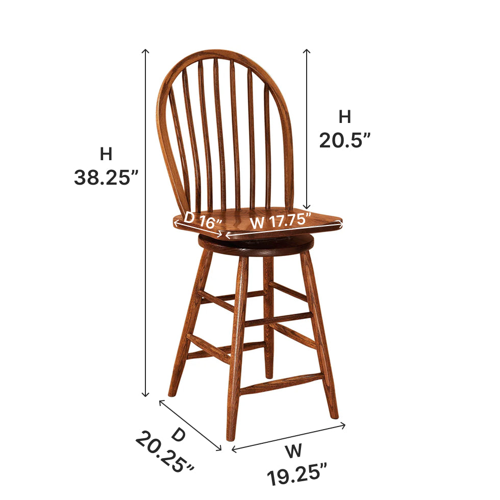 Amish Econo Swivel Bar Chair-Bar Chair-The Amish House