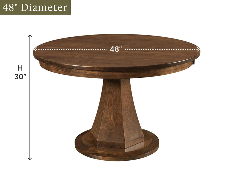 Amish Emerson Single Pedestal Table - Quick Ship
