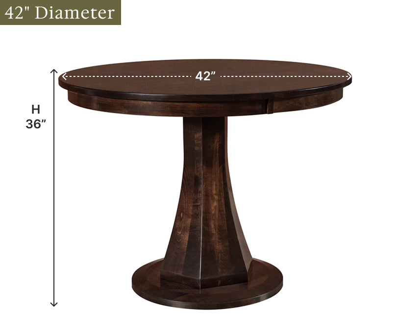 Amish Emerson Single Pedestal Pub Table-Dining Table-The Amish House