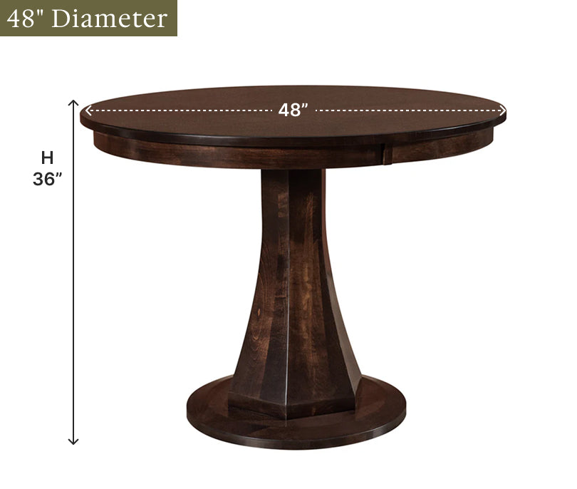 Amish Emerson Single Pedestal Pub Table-Dining Table-The Amish House