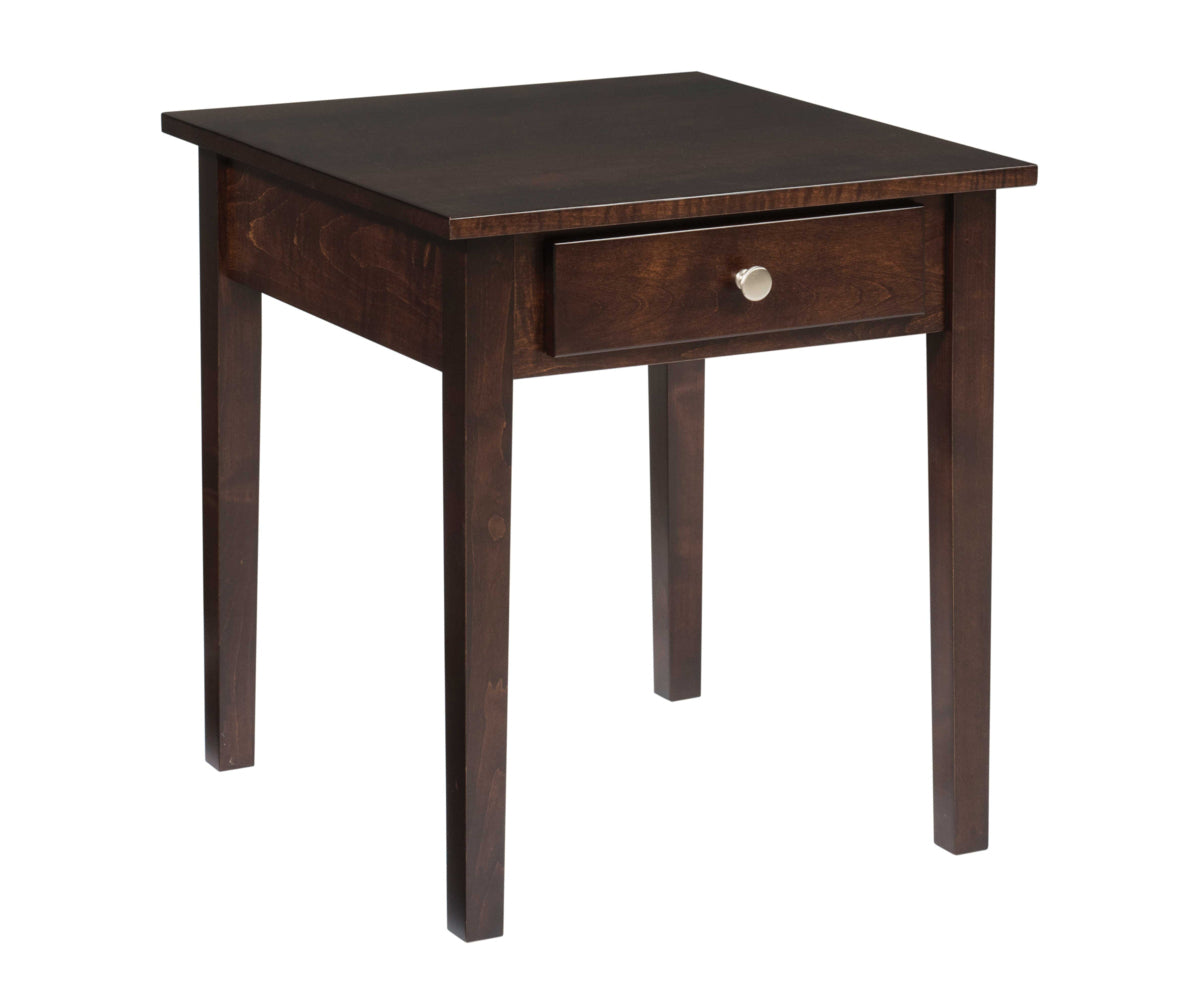 Amish 500 -600 Series End Table With One Drawer
