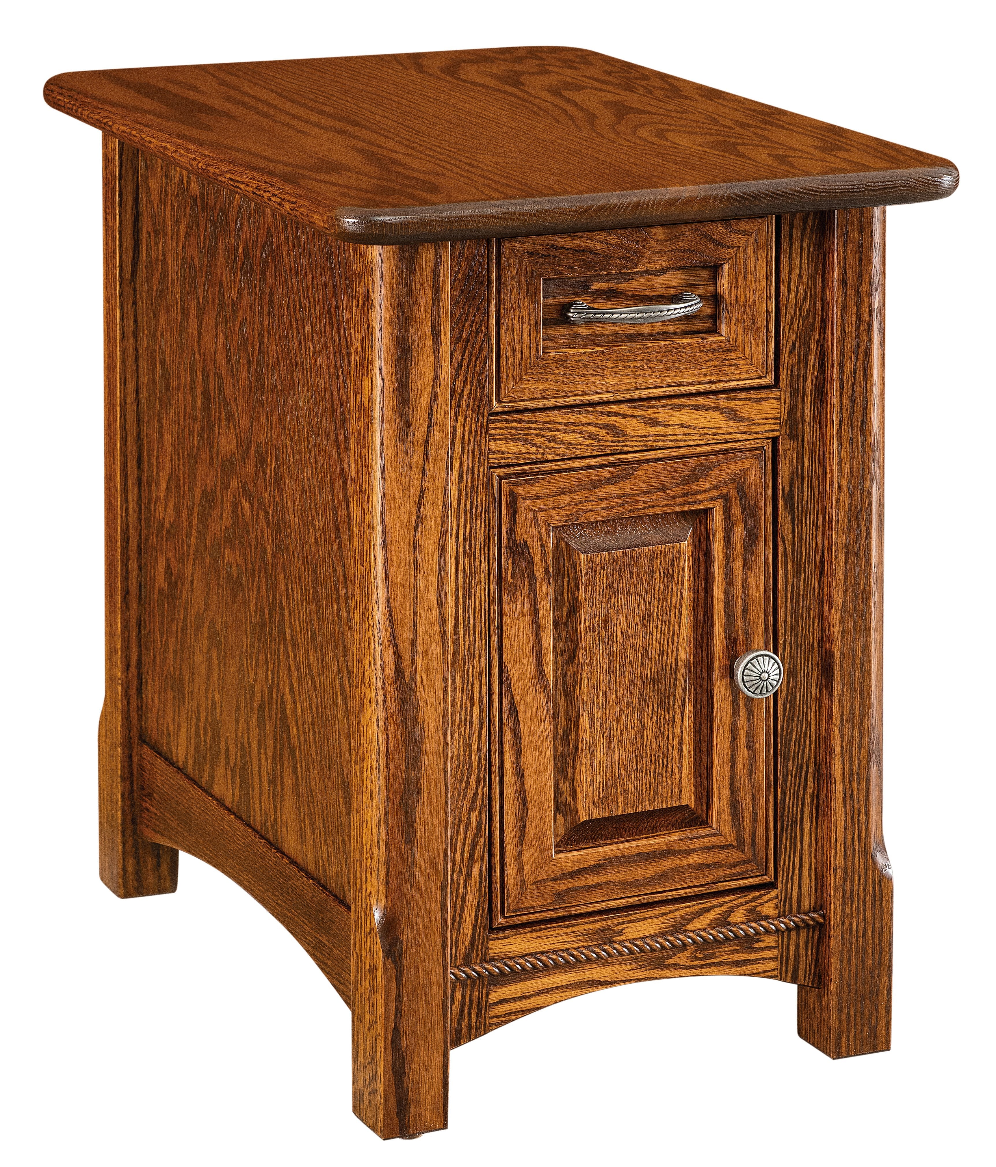 american made amish west lake end table with storage