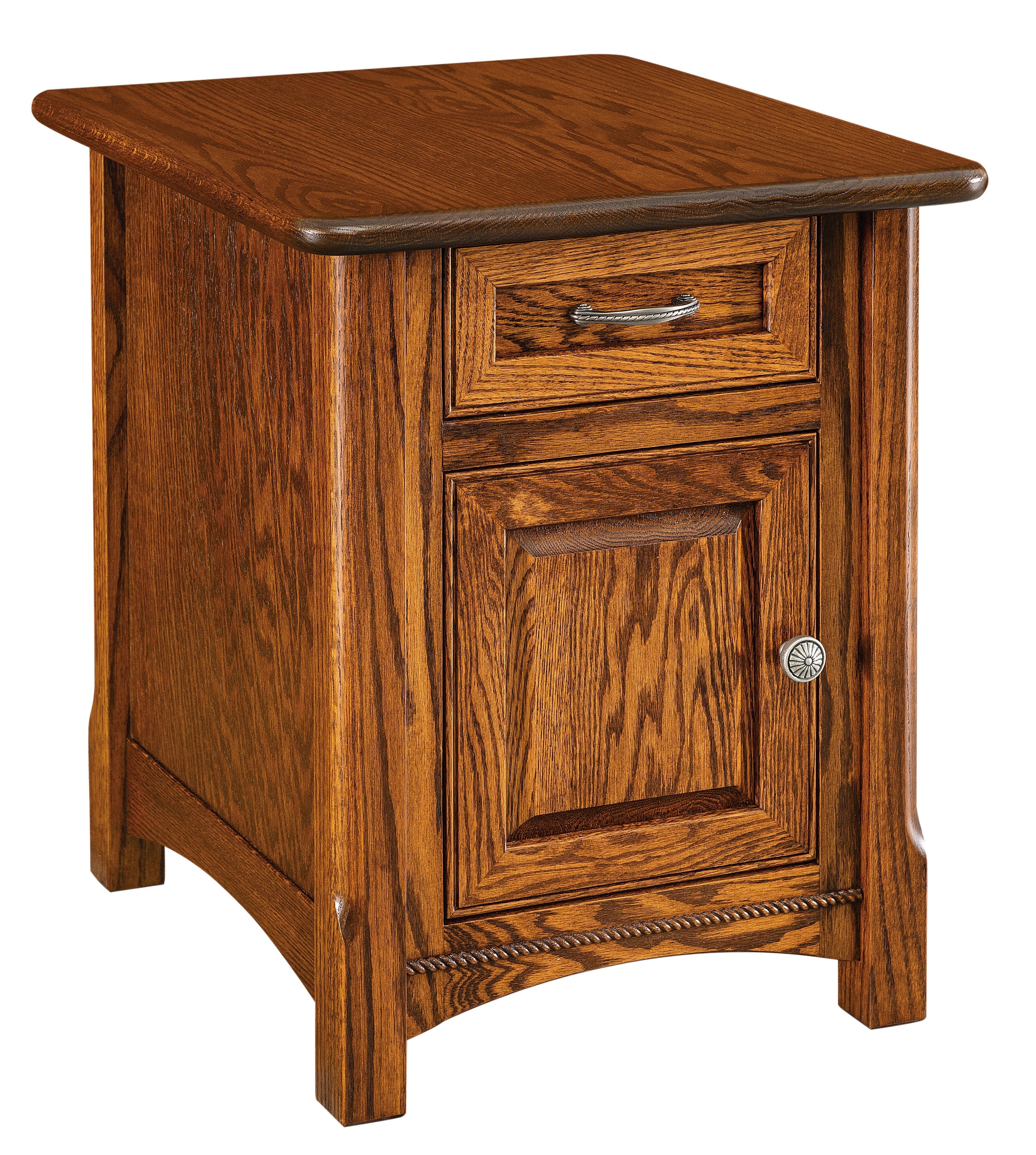 american made amish west lake end table with storage