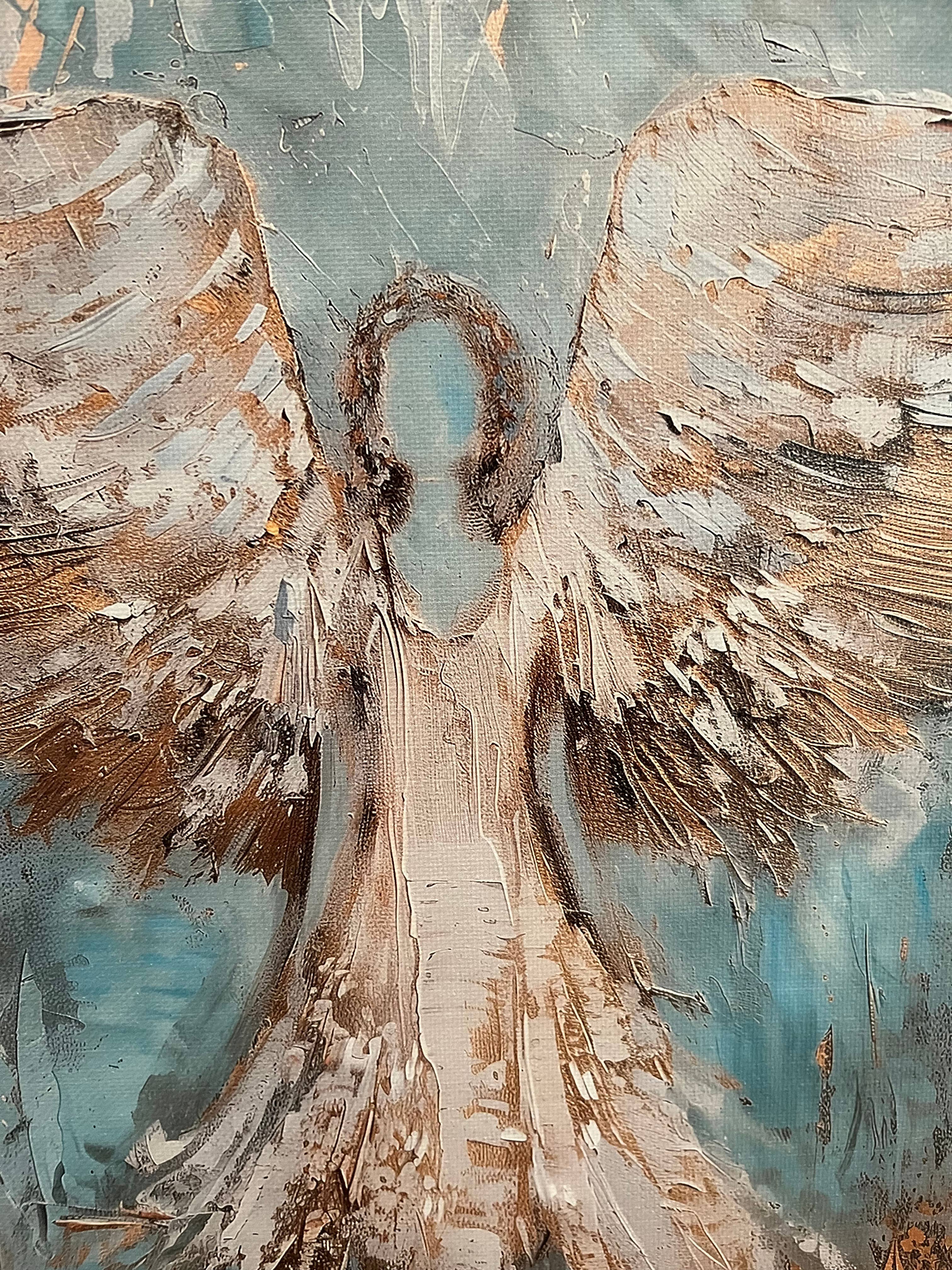 Angel Canvas Art Print 8 X 8 / Spiritual