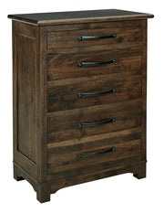 american made amish williamson farmhouse five drawer chest of drawers