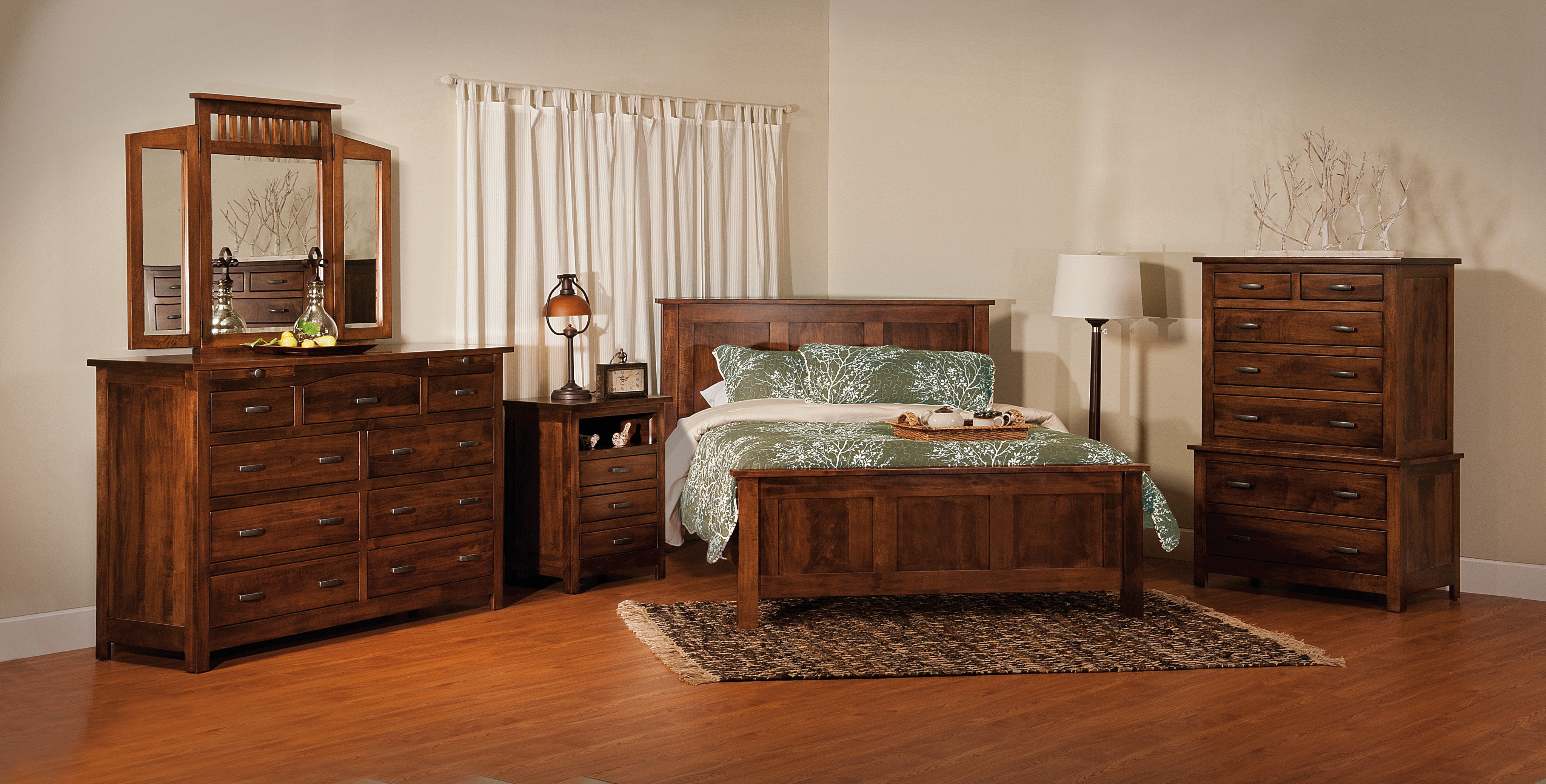 Amish Flush Mission Bed