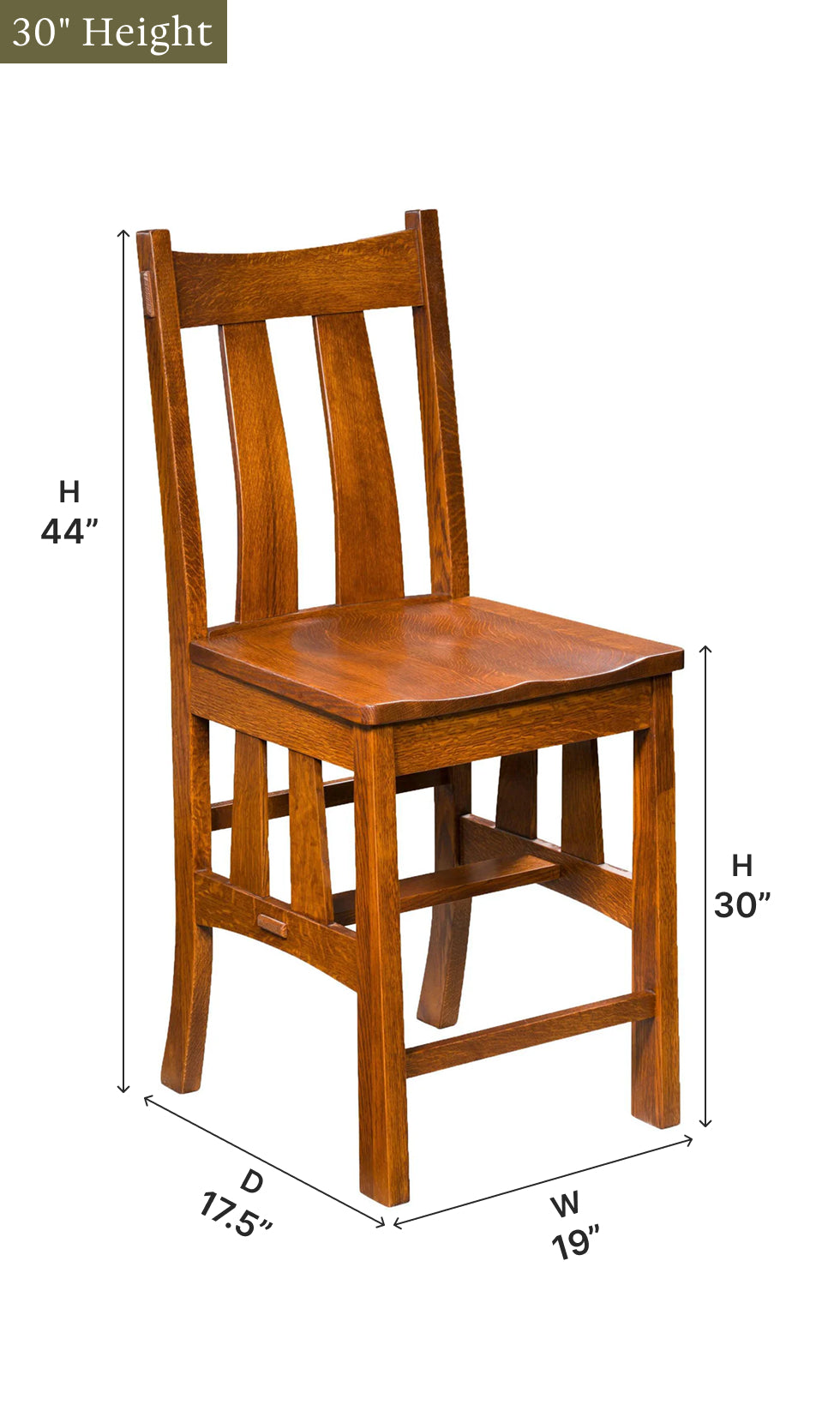 Amish Fremont Stationary Bar Chair