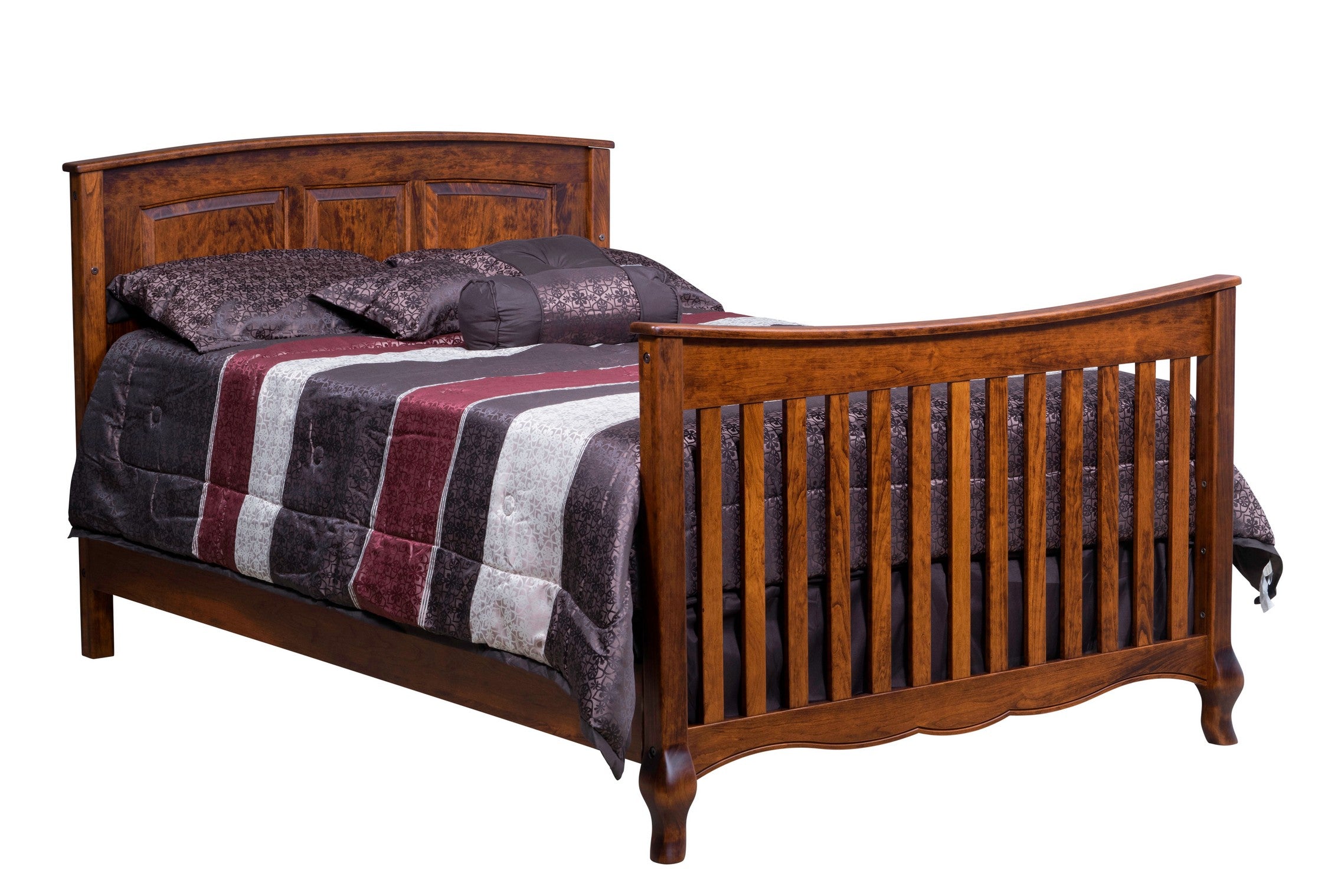 french country double bed in sap cherry with michael's cherry low sheen stain