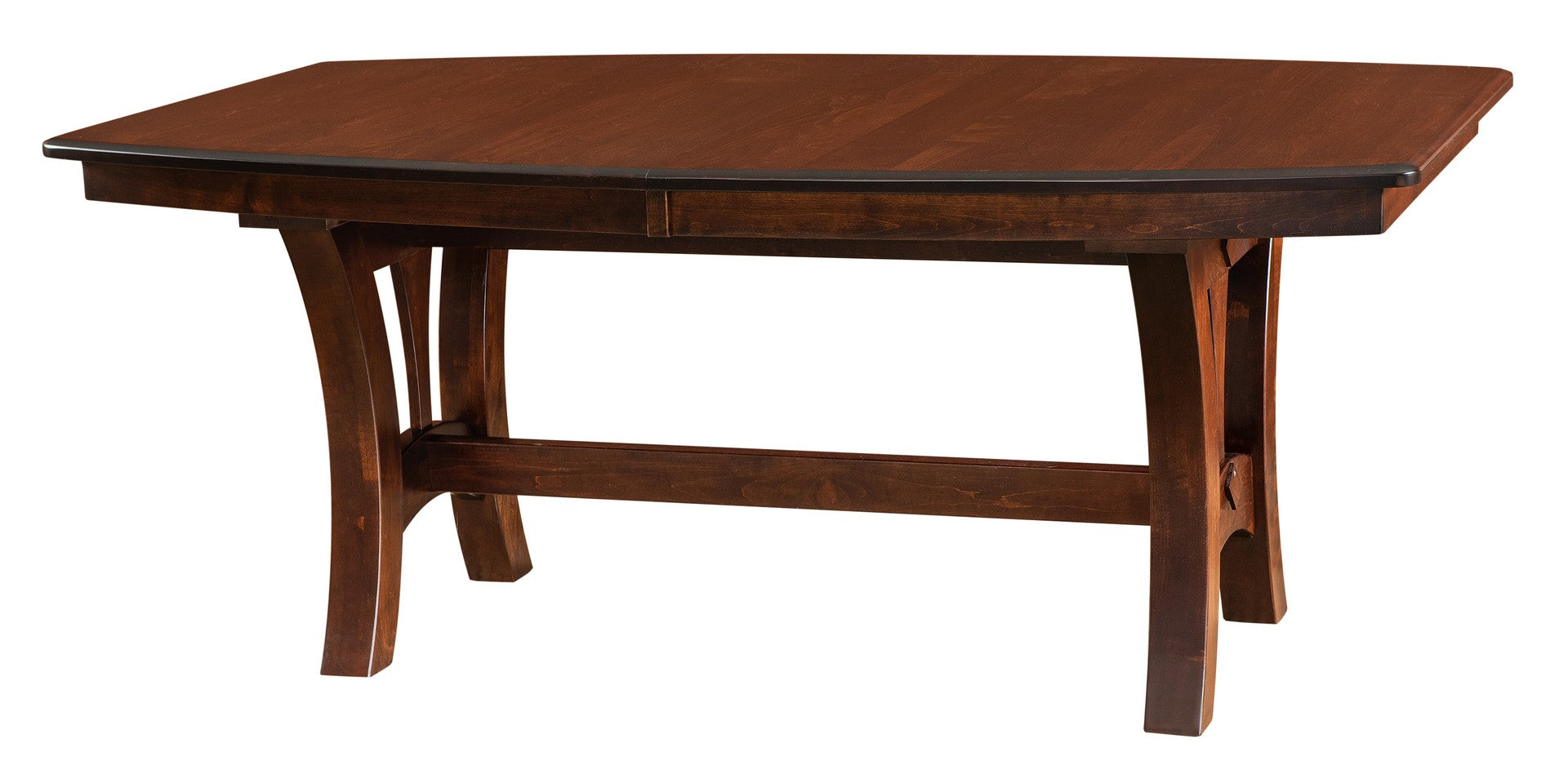 grand island trestle table in brown maple